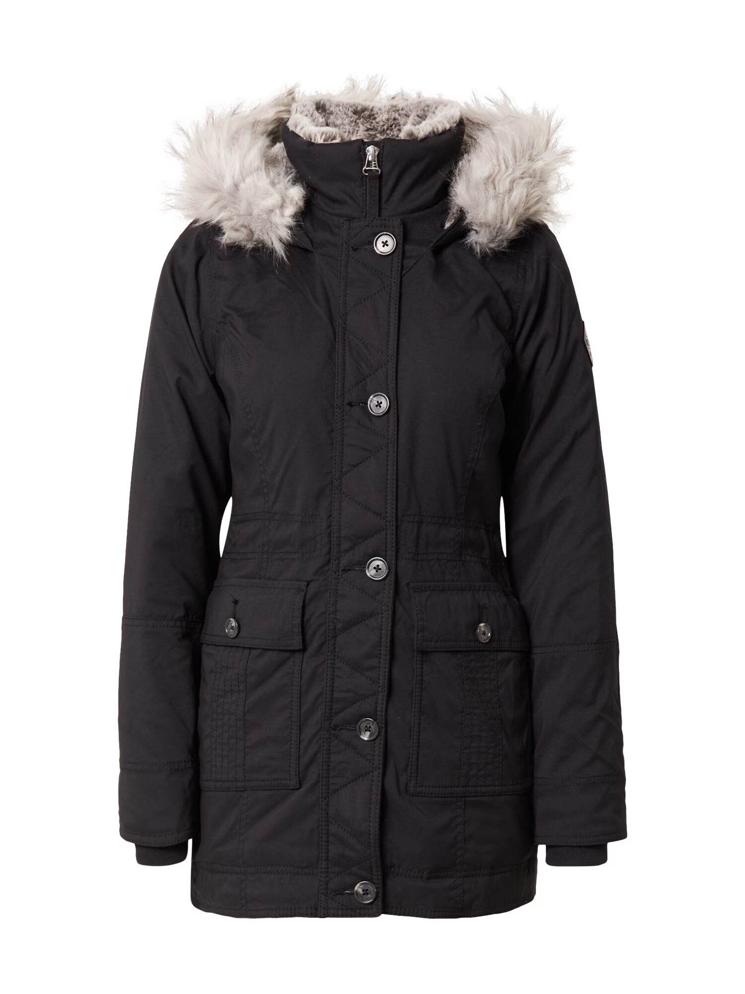 HOLLISTER Parka de primăvară-toamnă negru - Pled.ro