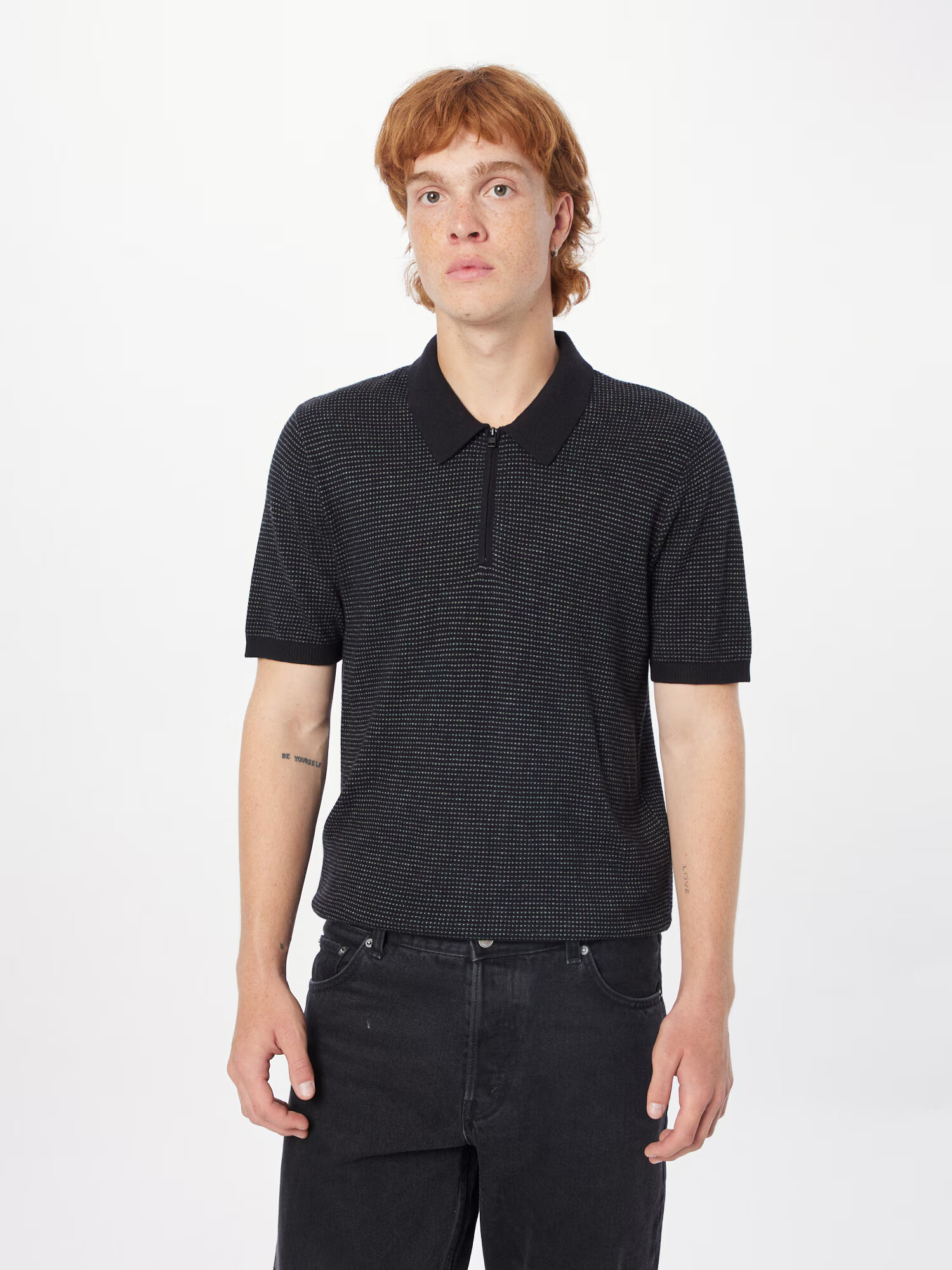 HOLLISTER Pulover gri deschis / negru - Pled.ro