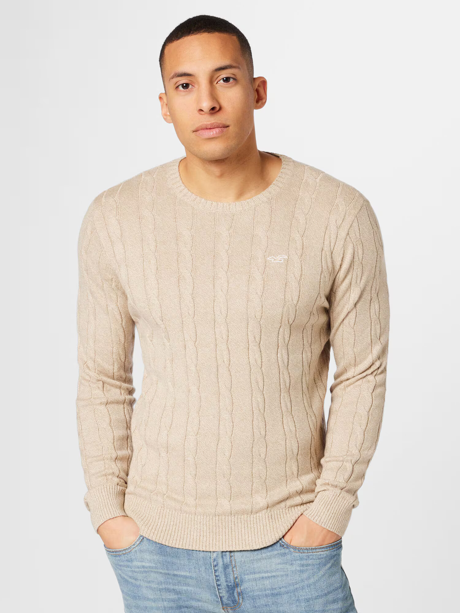 HOLLISTER Pulover maro cappuccino - Pled.ro