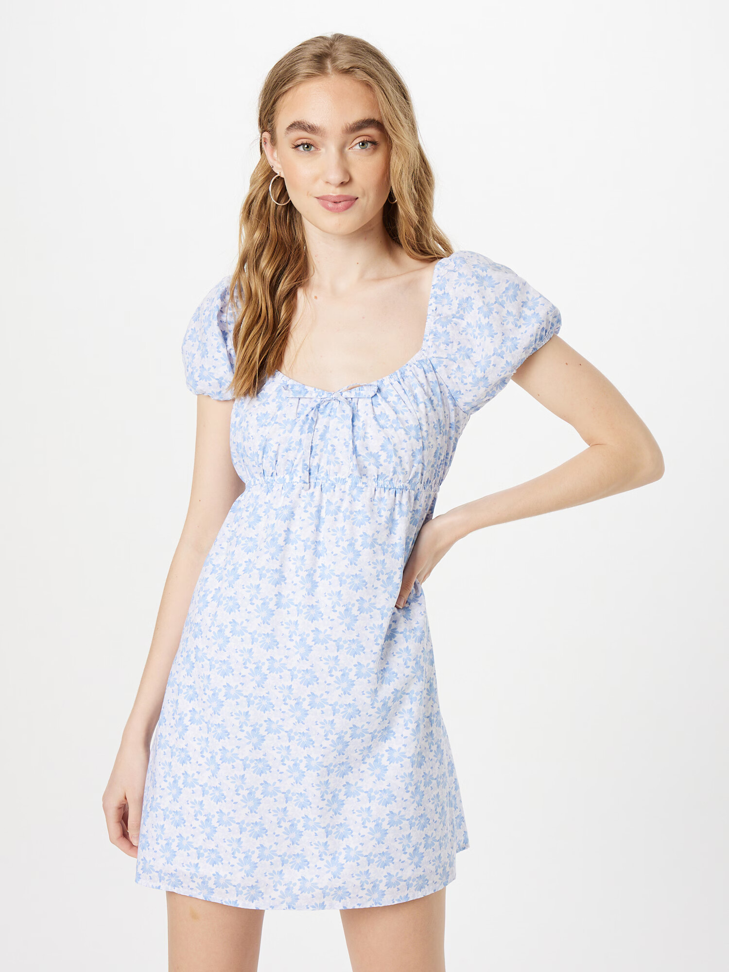 HOLLISTER Rochie albastru deschis / alb - Pled.ro