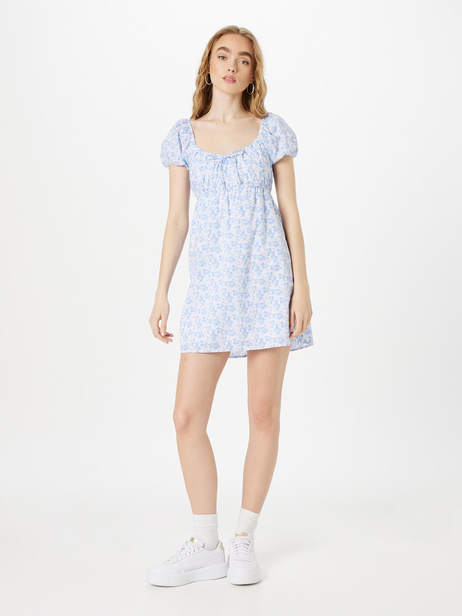 HOLLISTER Rochie albastru deschis / alb - Pled.ro