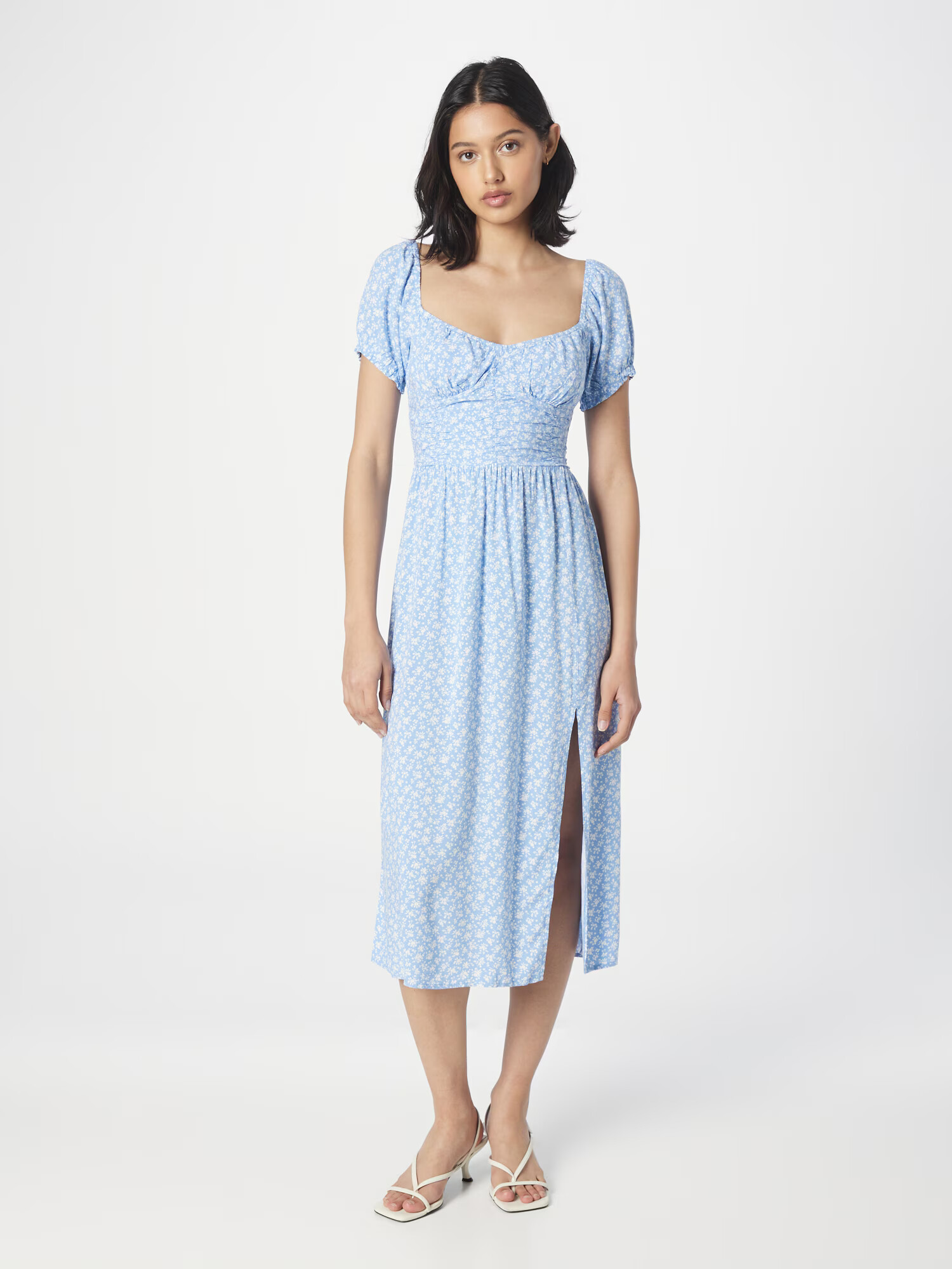 HOLLISTER Rochie albastru deschis / alb - Pled.ro