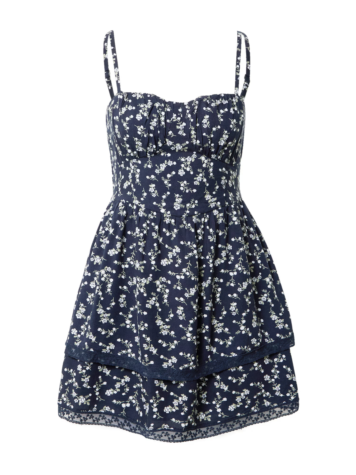 HOLLISTER Rochie bleumarin / alb - Pled.ro