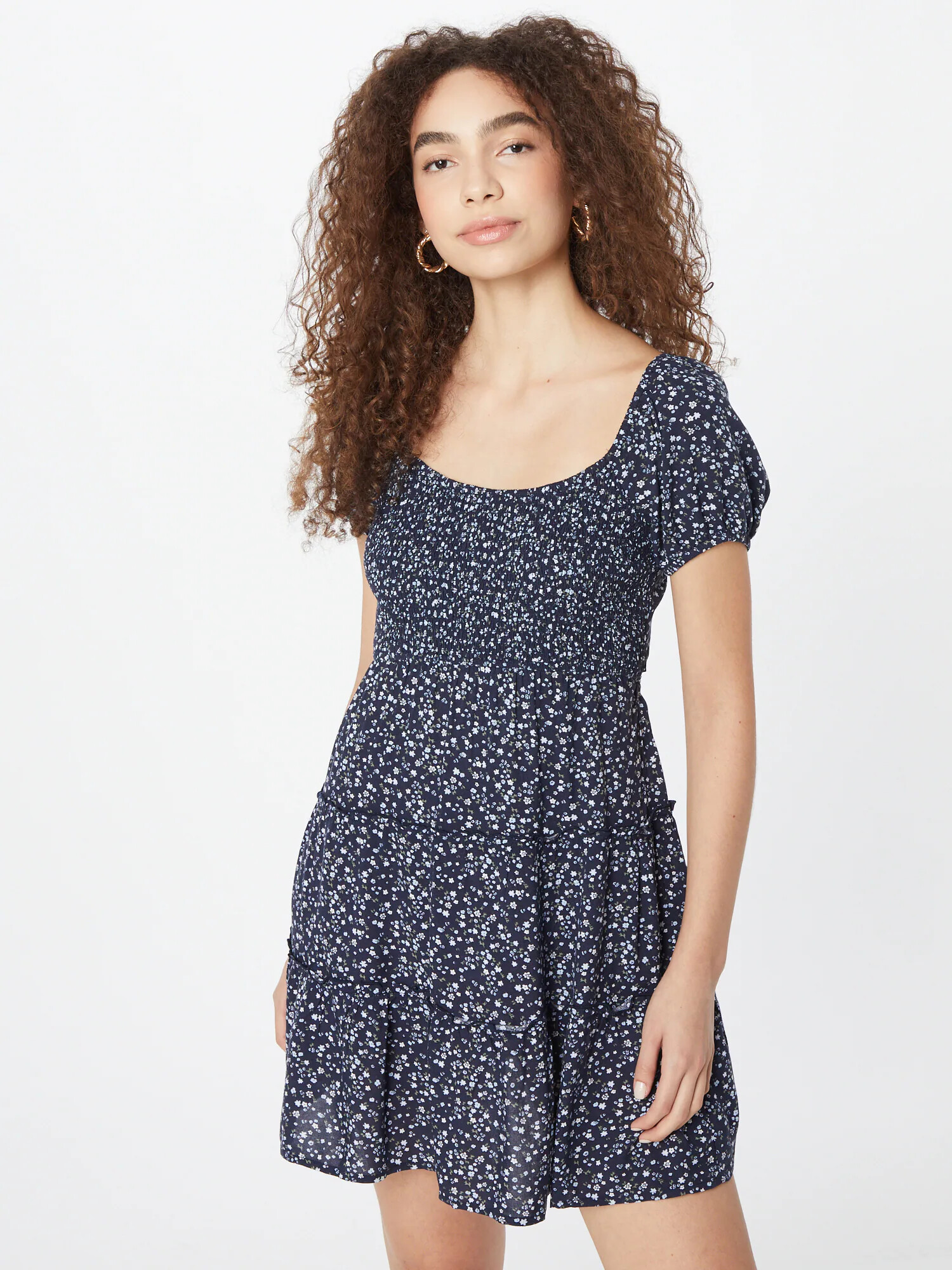 HOLLISTER Rochie bleumarin / albastru deschis / kaki / alb - Pled.ro