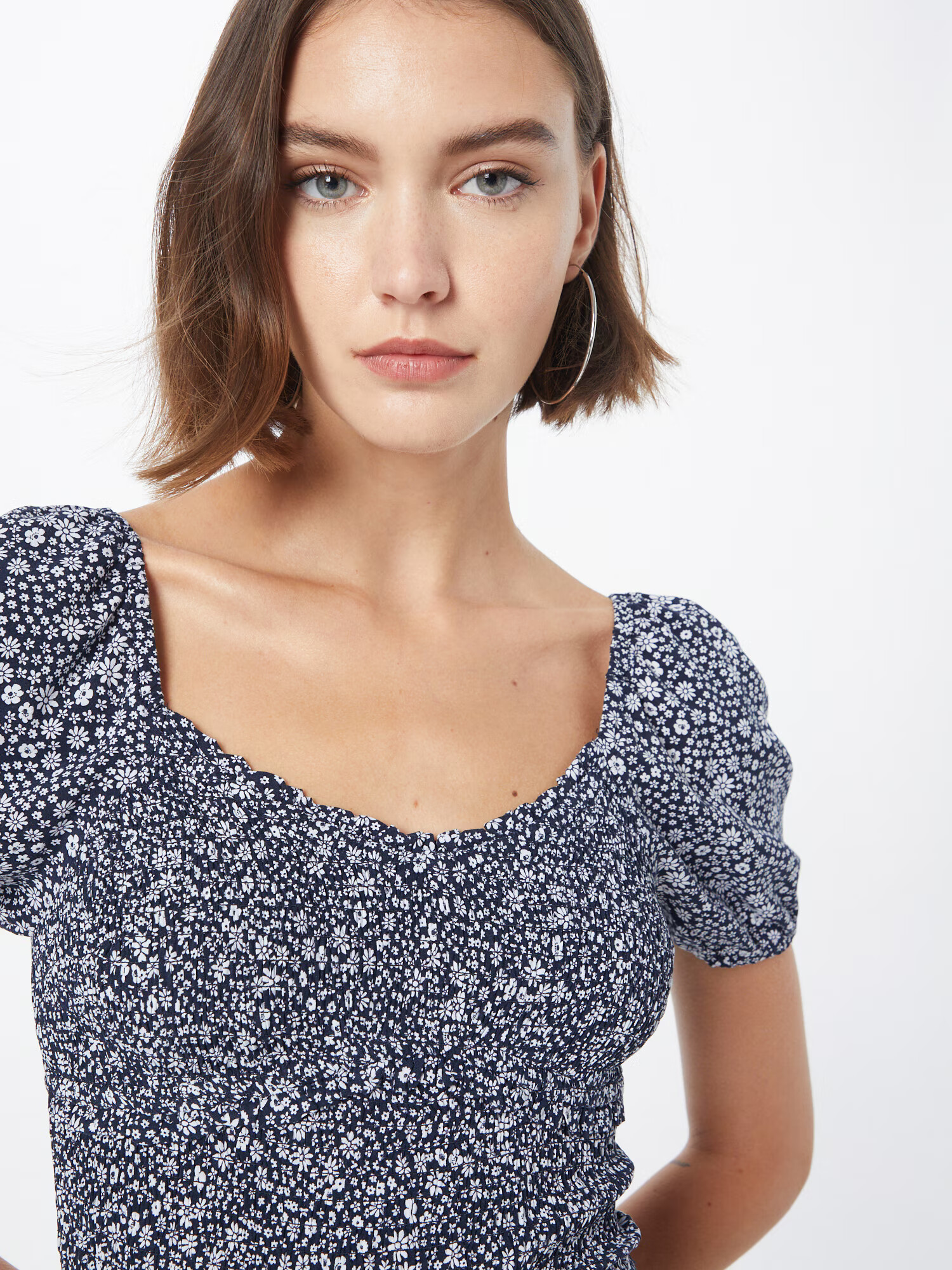 HOLLISTER Rochie de vară bleumarin / alb - Pled.ro