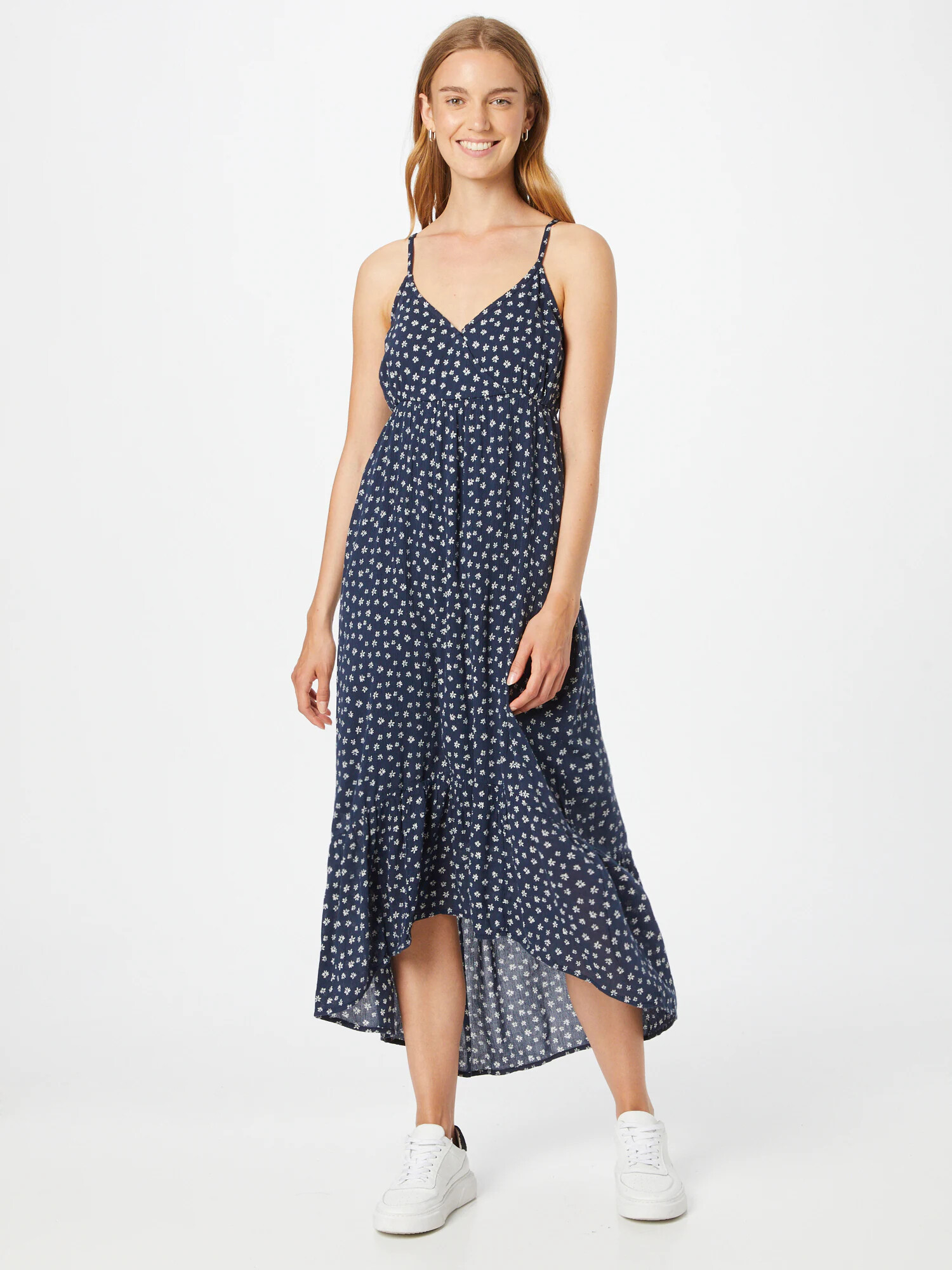 HOLLISTER Rochie de vară bleumarin / alb - Pled.ro