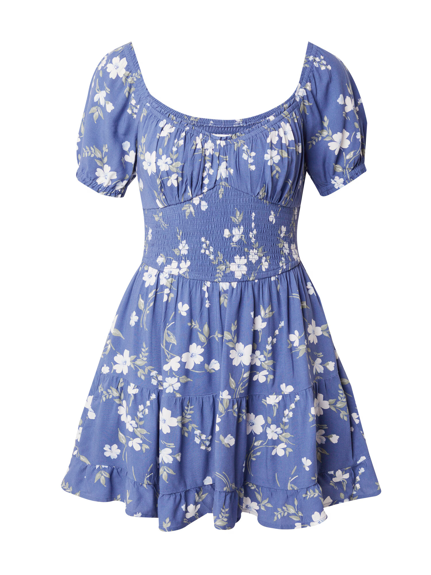 HOLLISTER Rochie de vară bleumarin / kaki / alb - Pled.ro