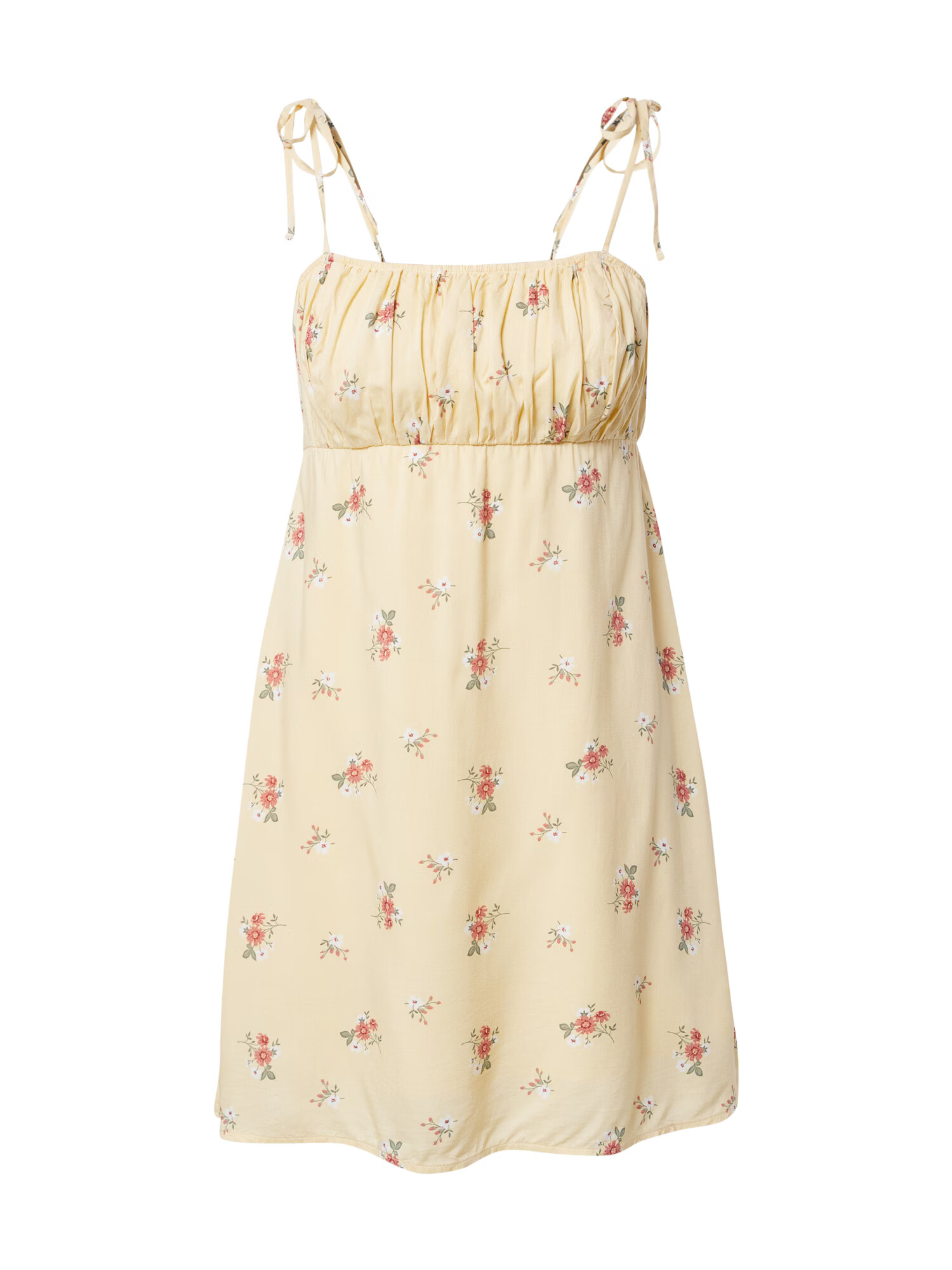 HOLLISTER Rochie de vară galben deschis / oliv / roșu pastel / alb murdar - Pled.ro