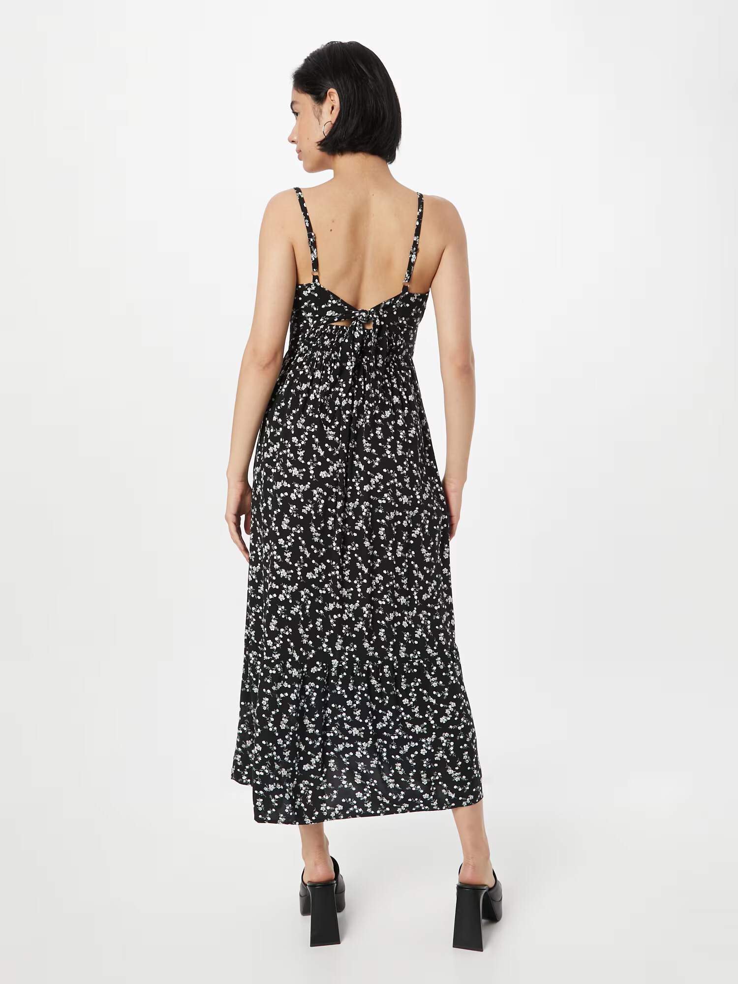 HOLLISTER Rochie de vară gri / negru / alb - Pled.ro