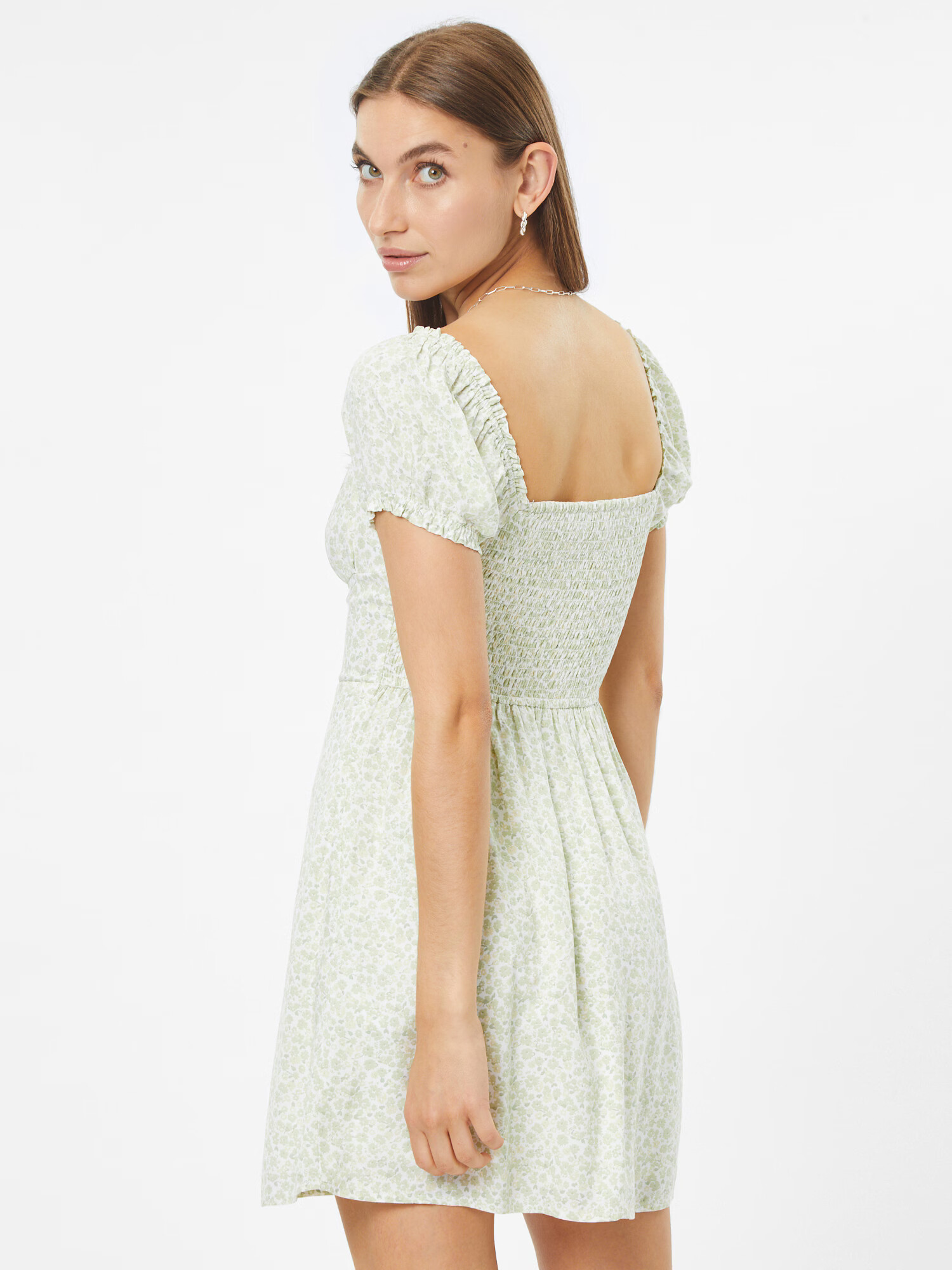 HOLLISTER Rochie de vară verde / verde pastel / alb - Pled.ro