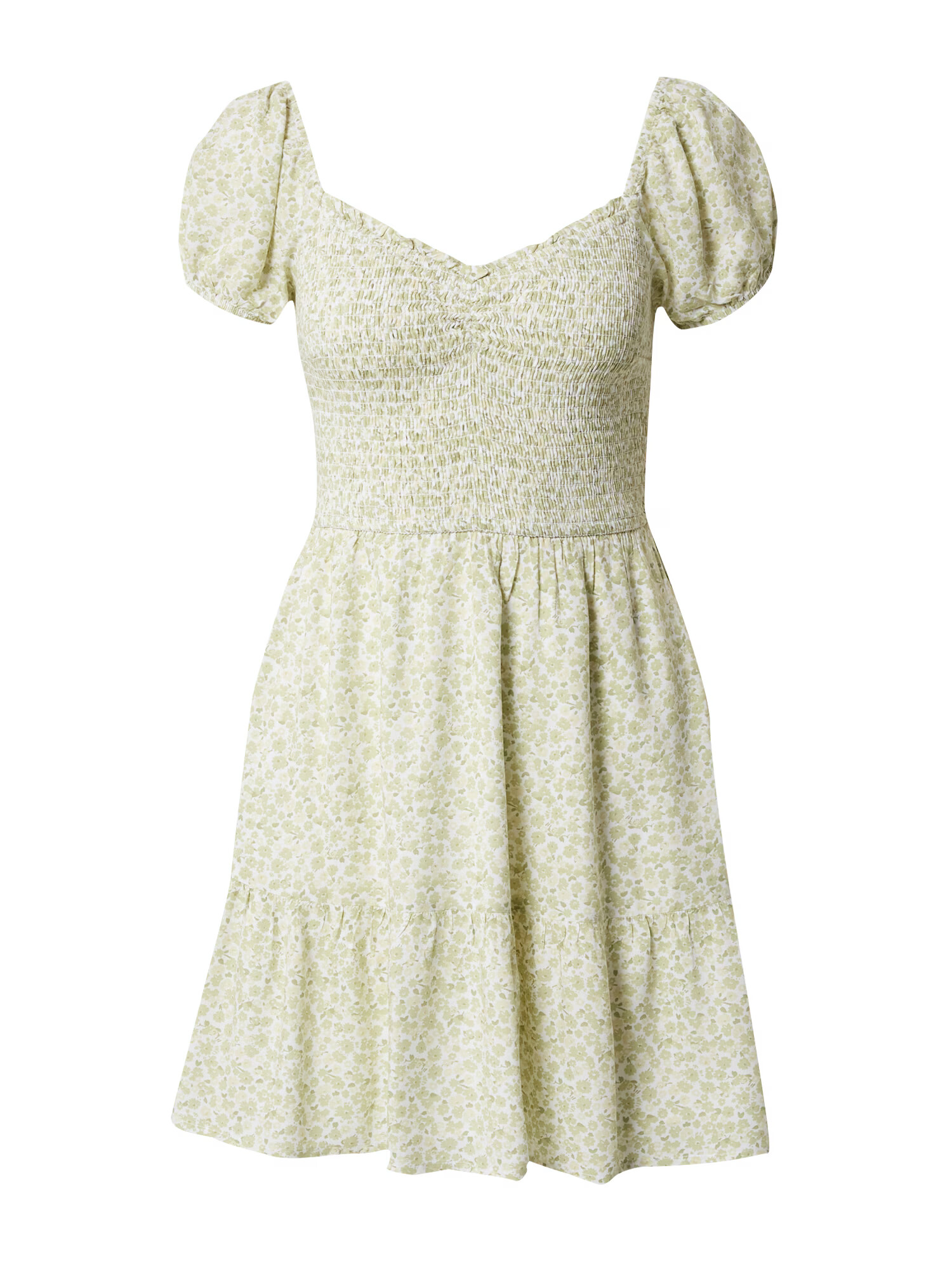 HOLLISTER Rochie de vară verde / verde pastel / alb - Pled.ro