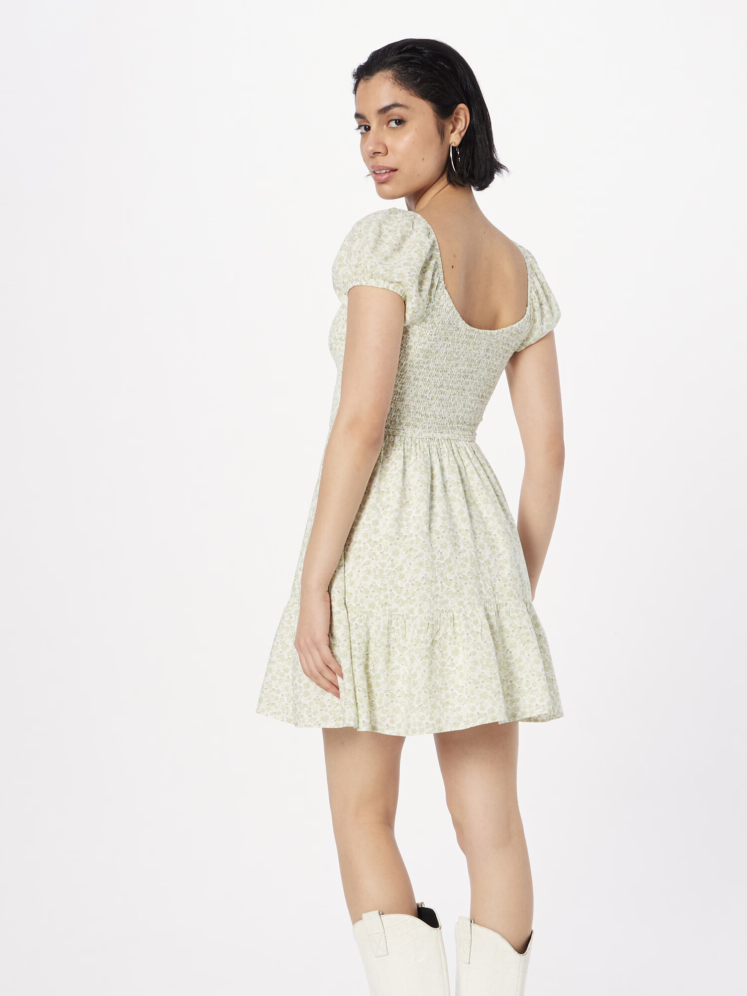 HOLLISTER Rochie de vară verde / verde pastel / alb - Pled.ro