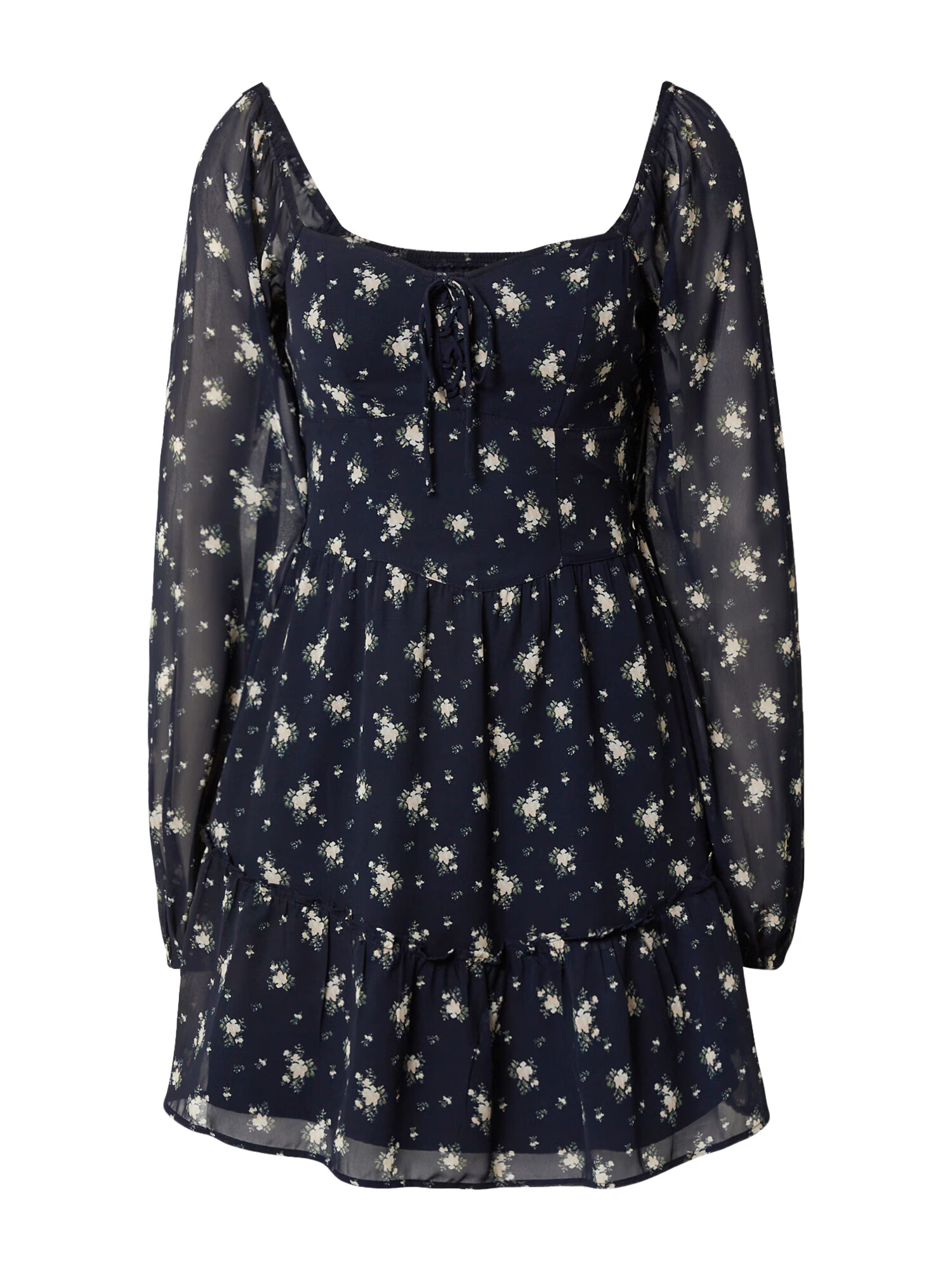 HOLLISTER Rochie 'EMEA' crem / albastru închis / oliv - Pled.ro