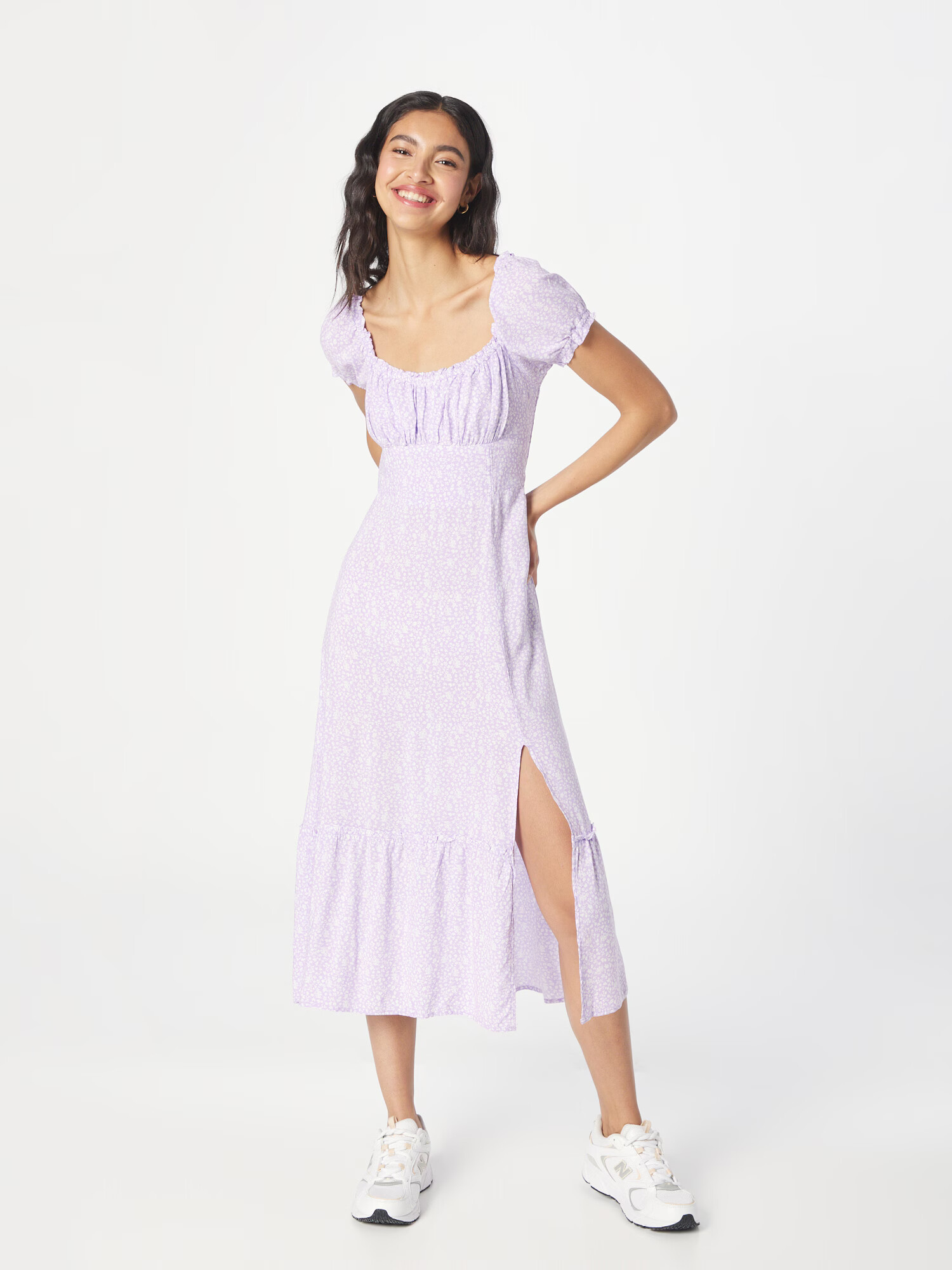 HOLLISTER Rochie lila / alb - Pled.ro