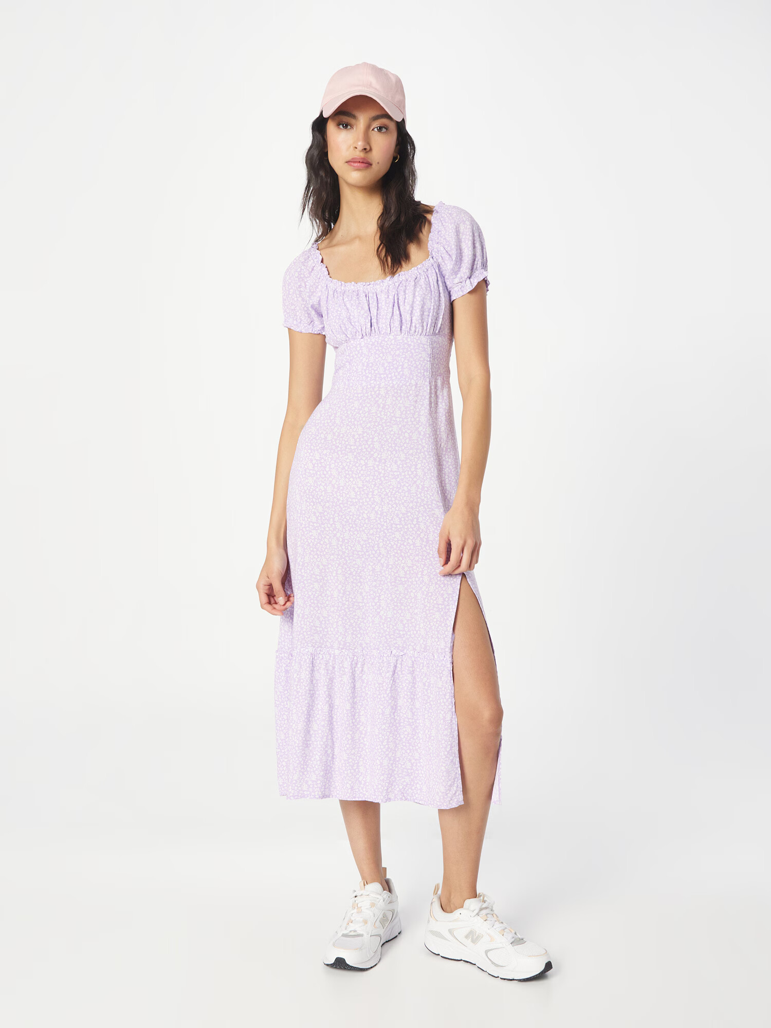 HOLLISTER Rochie lila / alb - Pled.ro