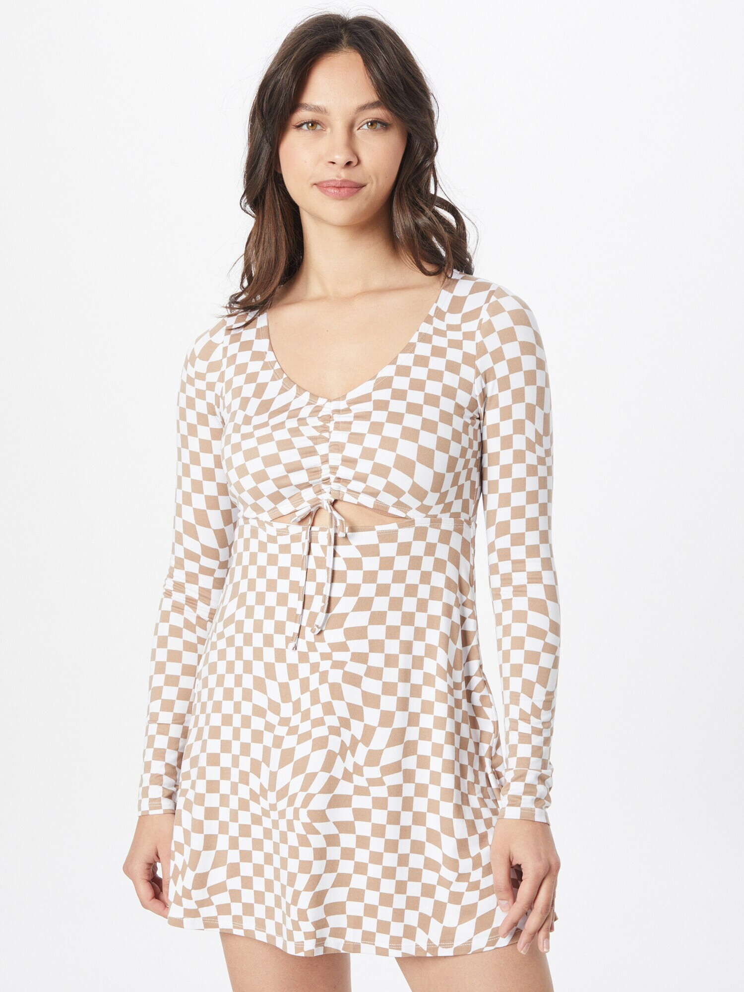 HOLLISTER Rochie maro / alb - Pled.ro