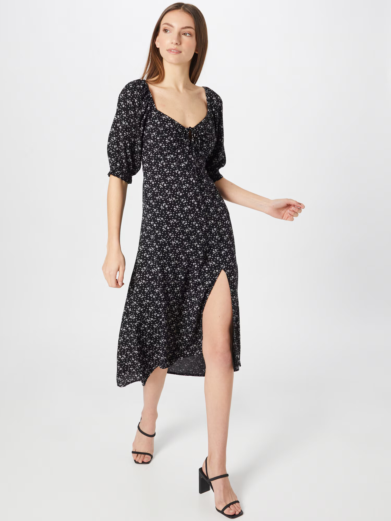 HOLLISTER Rochie negru / alb - Pled.ro