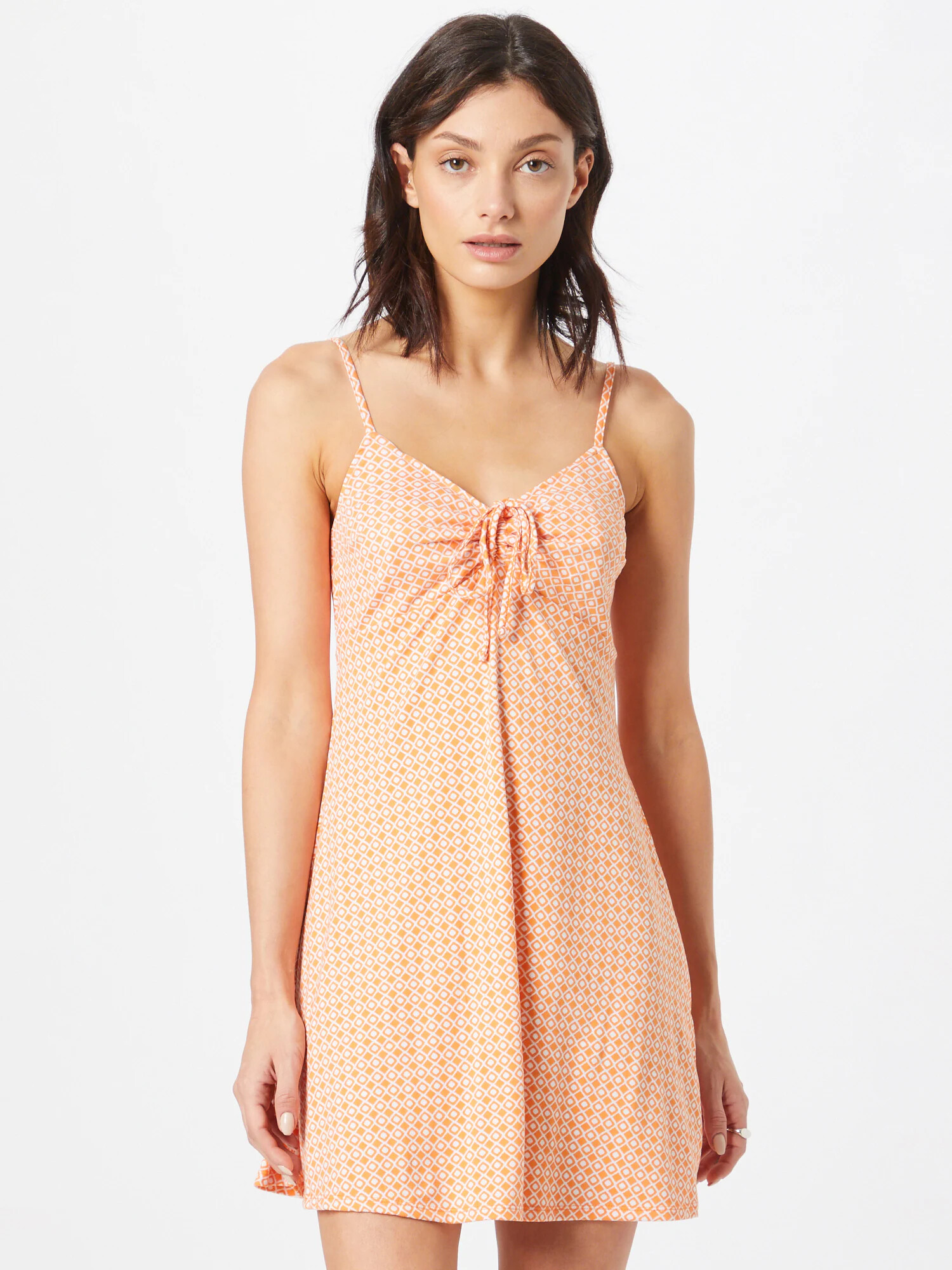 HOLLISTER Rochie portocaliu / alb - Pled.ro