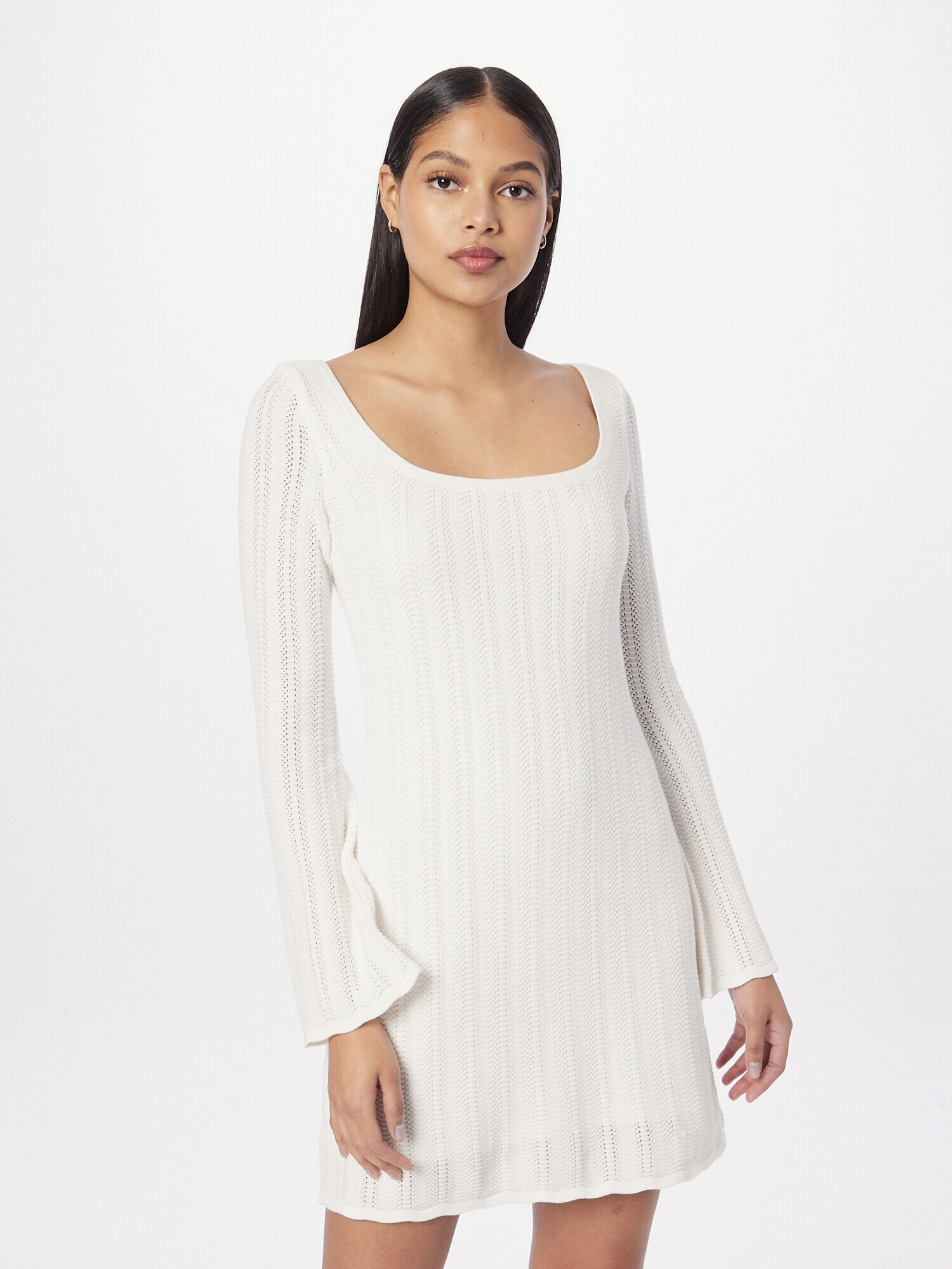 HOLLISTER Rochie tricotat alb - Pled.ro