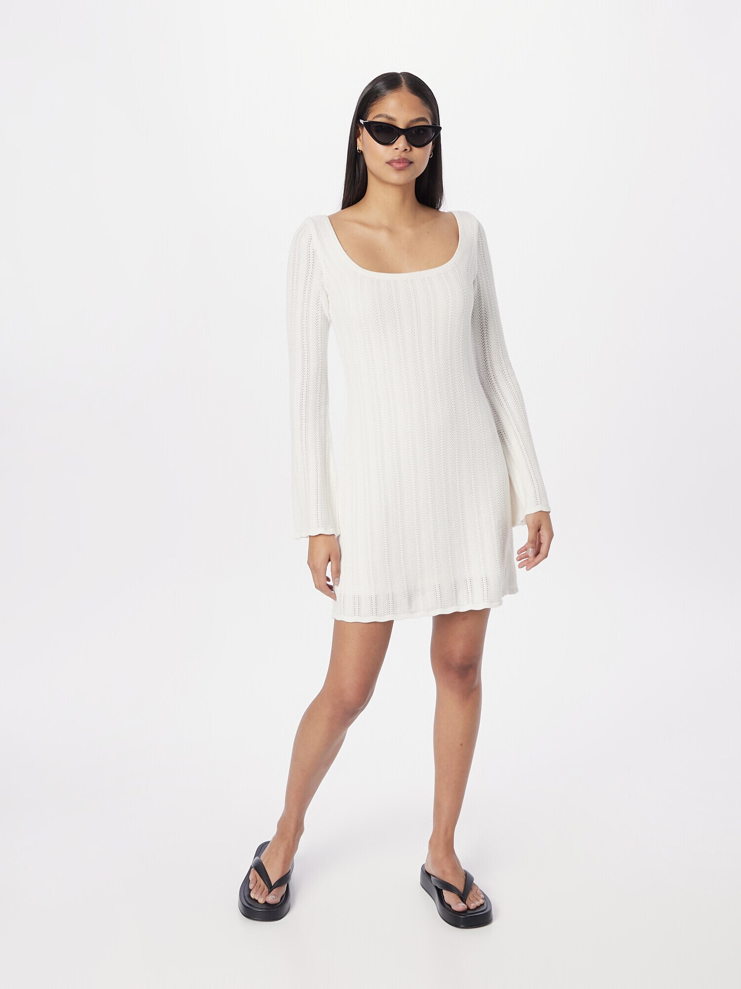 HOLLISTER Rochie tricotat alb - Pled.ro