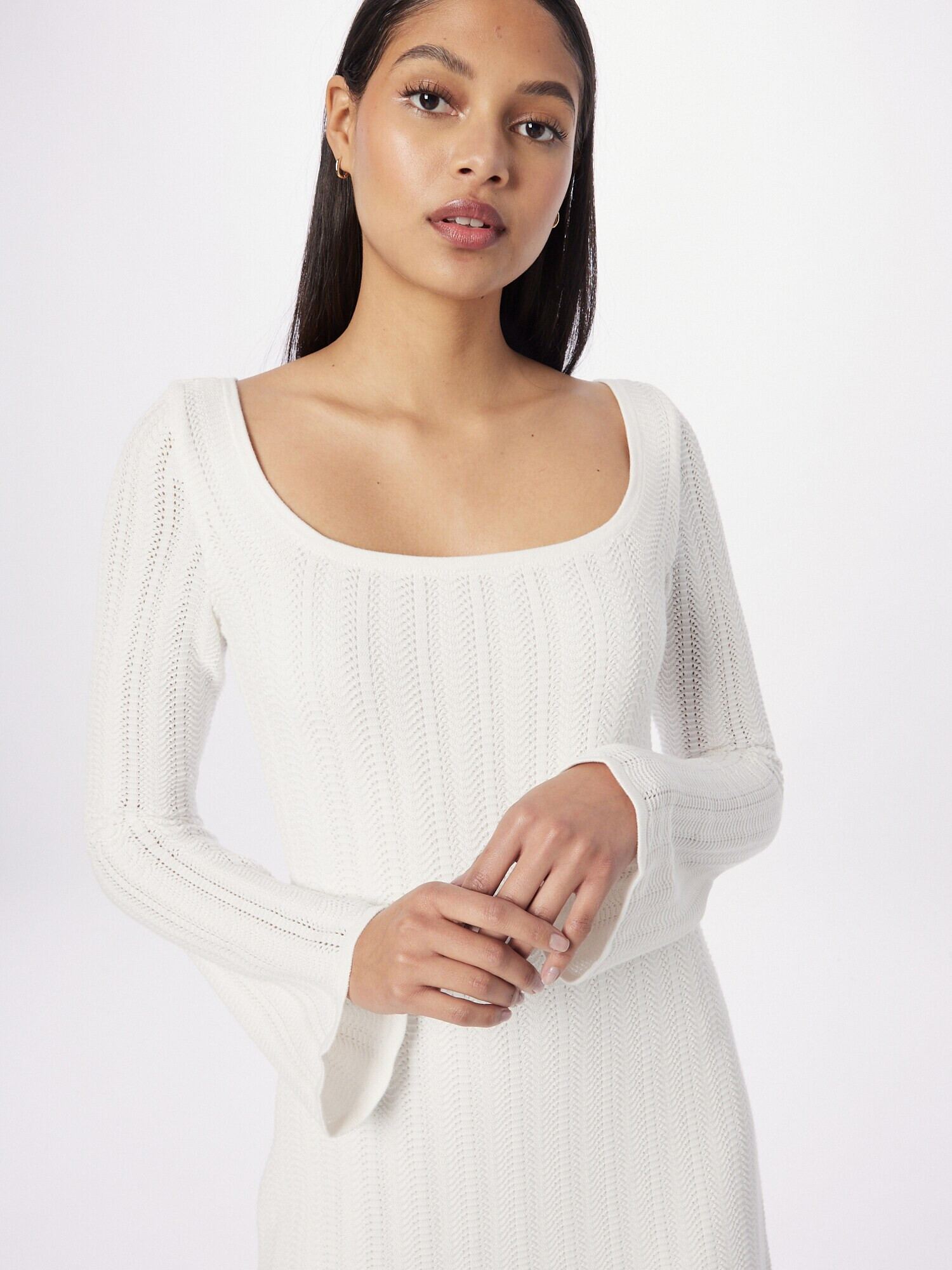 HOLLISTER Rochie tricotat alb - Pled.ro