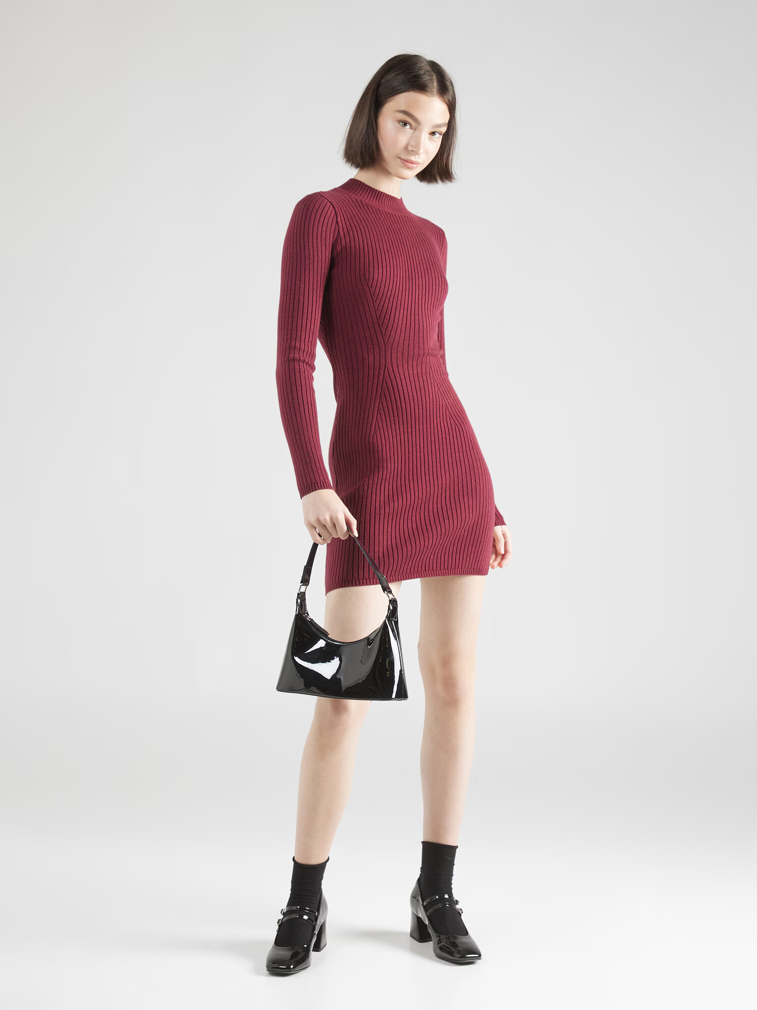 HOLLISTER Rochie tricotat roșu burgundy - Pled.ro