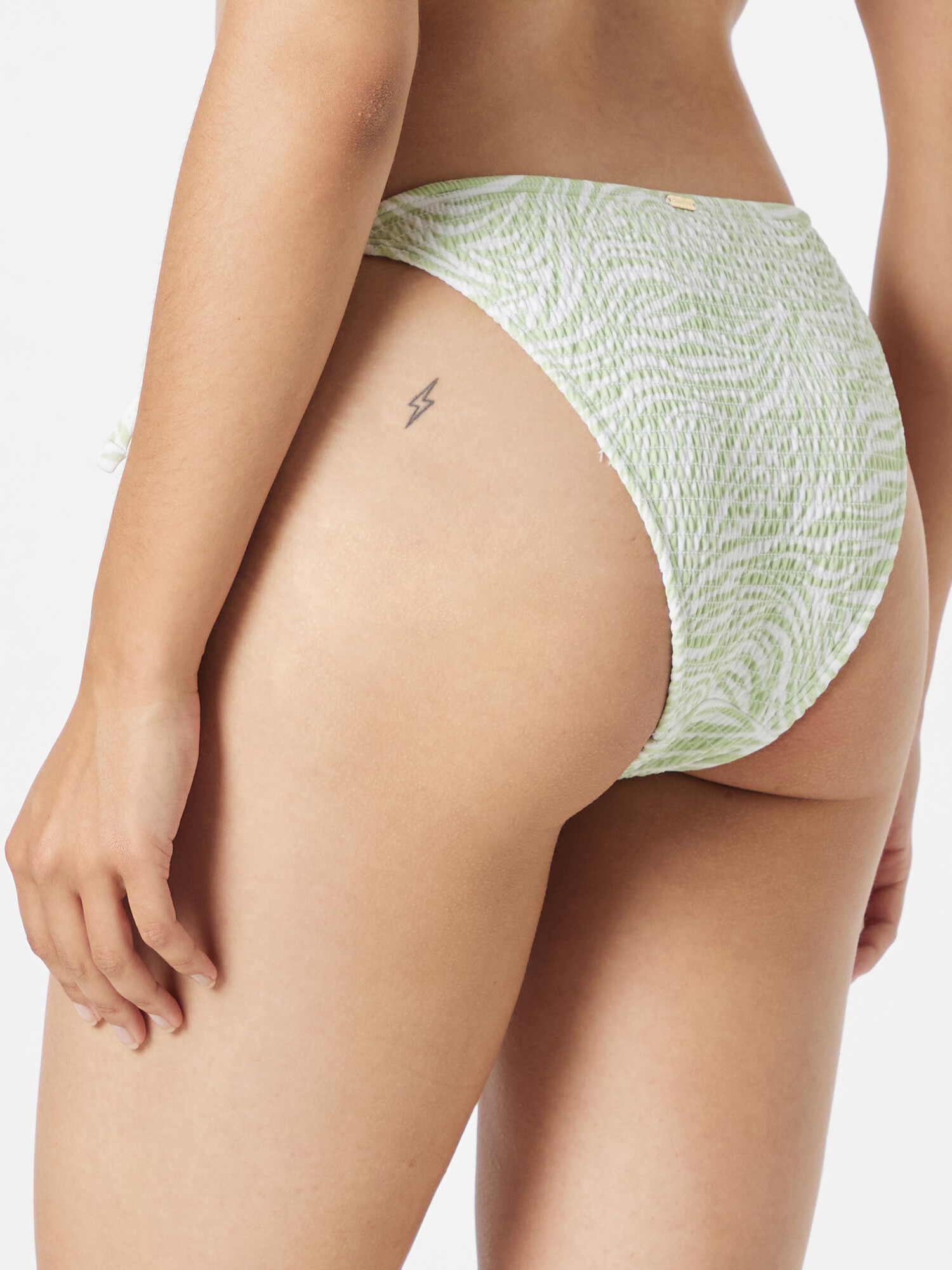 HOLLISTER Slip costum de baie 'MAY' verde pastel / alb - Pled.ro