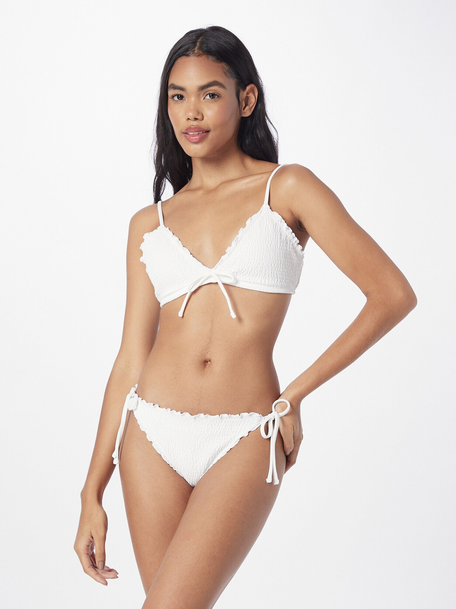 HOLLISTER Sutien costum de baie alb murdar - Pled.ro