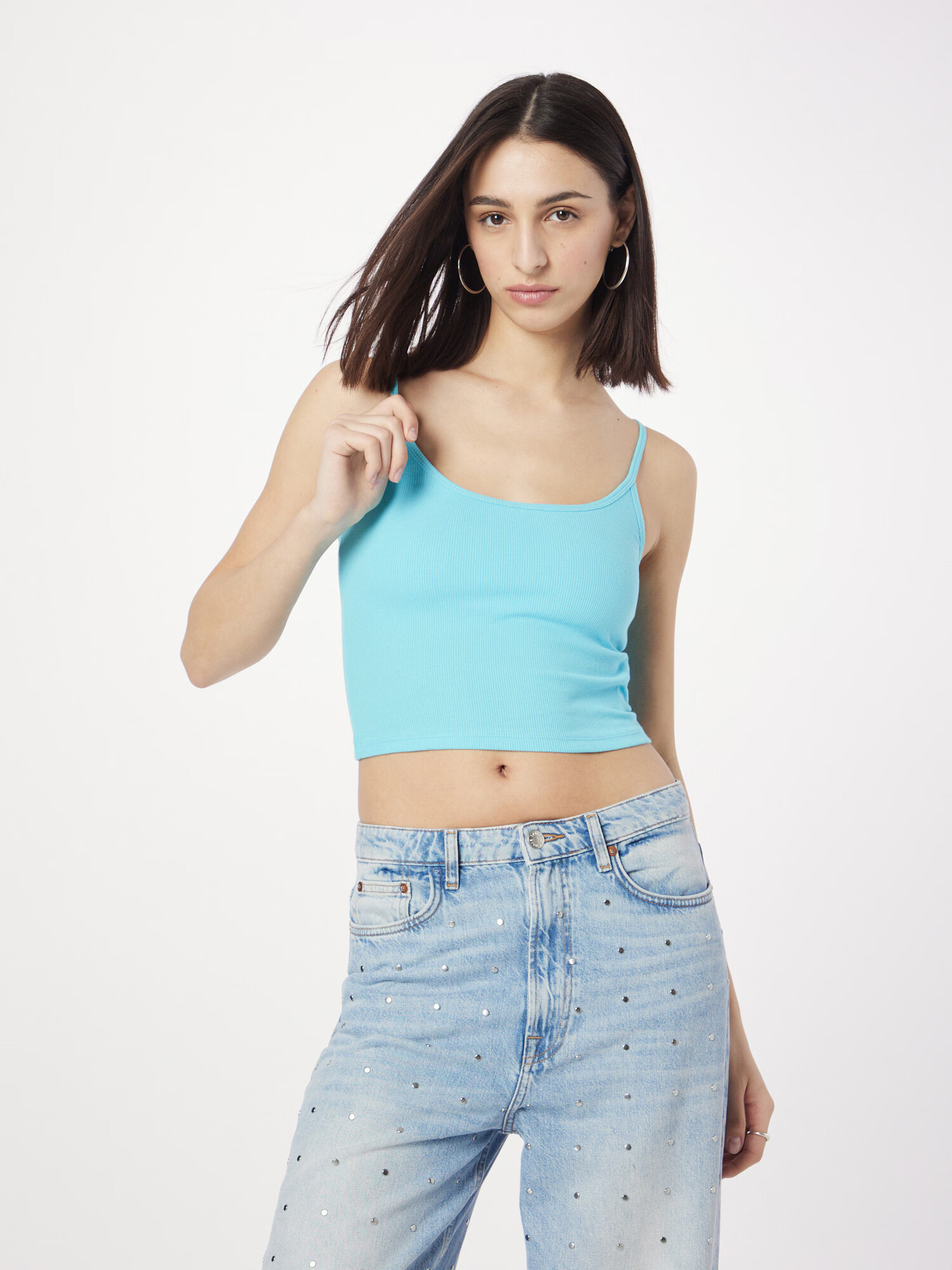 HOLLISTER Top albastru aqua - Pled.ro