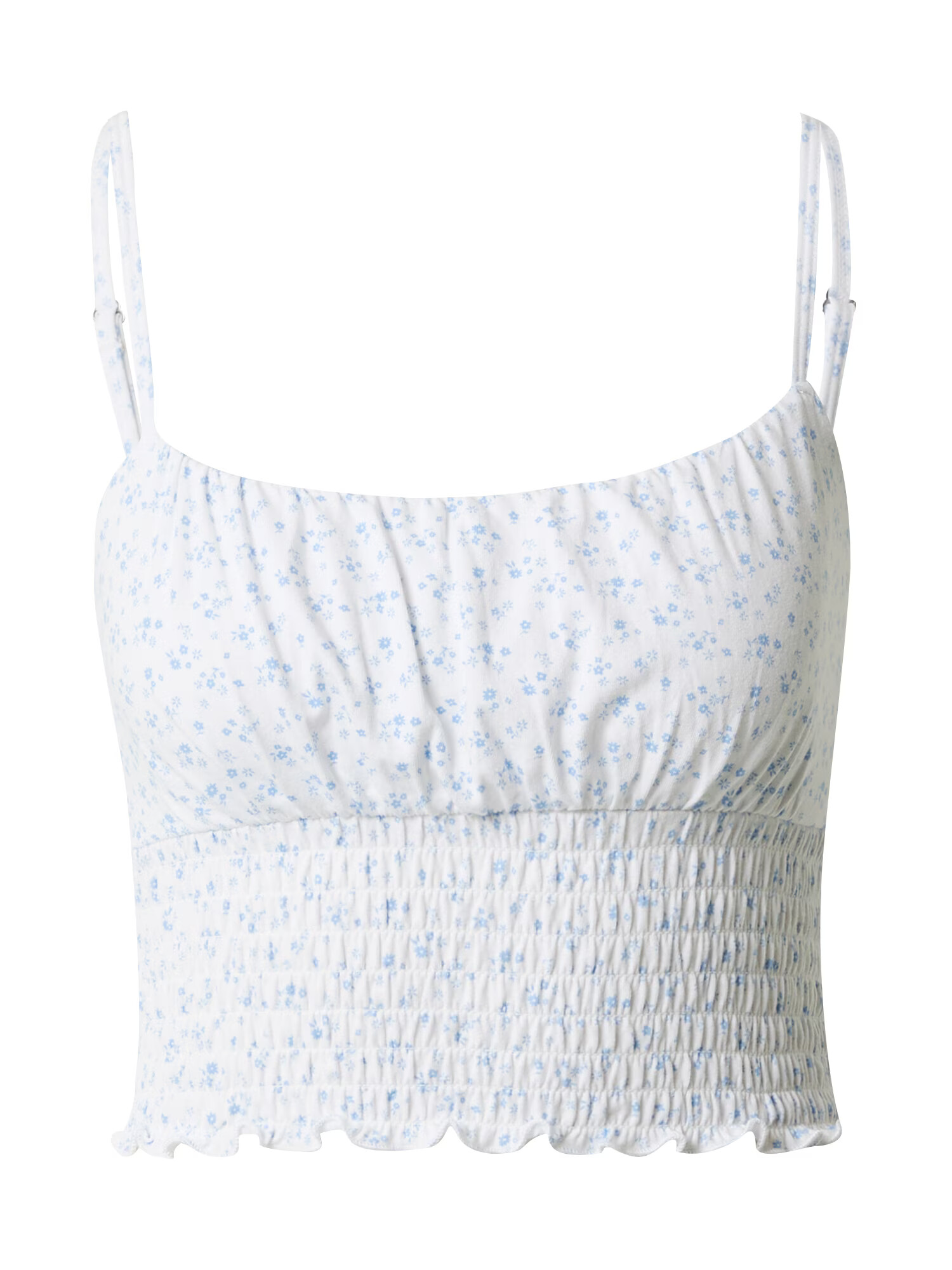 HOLLISTER Top albastru deschis / alb - Pled.ro