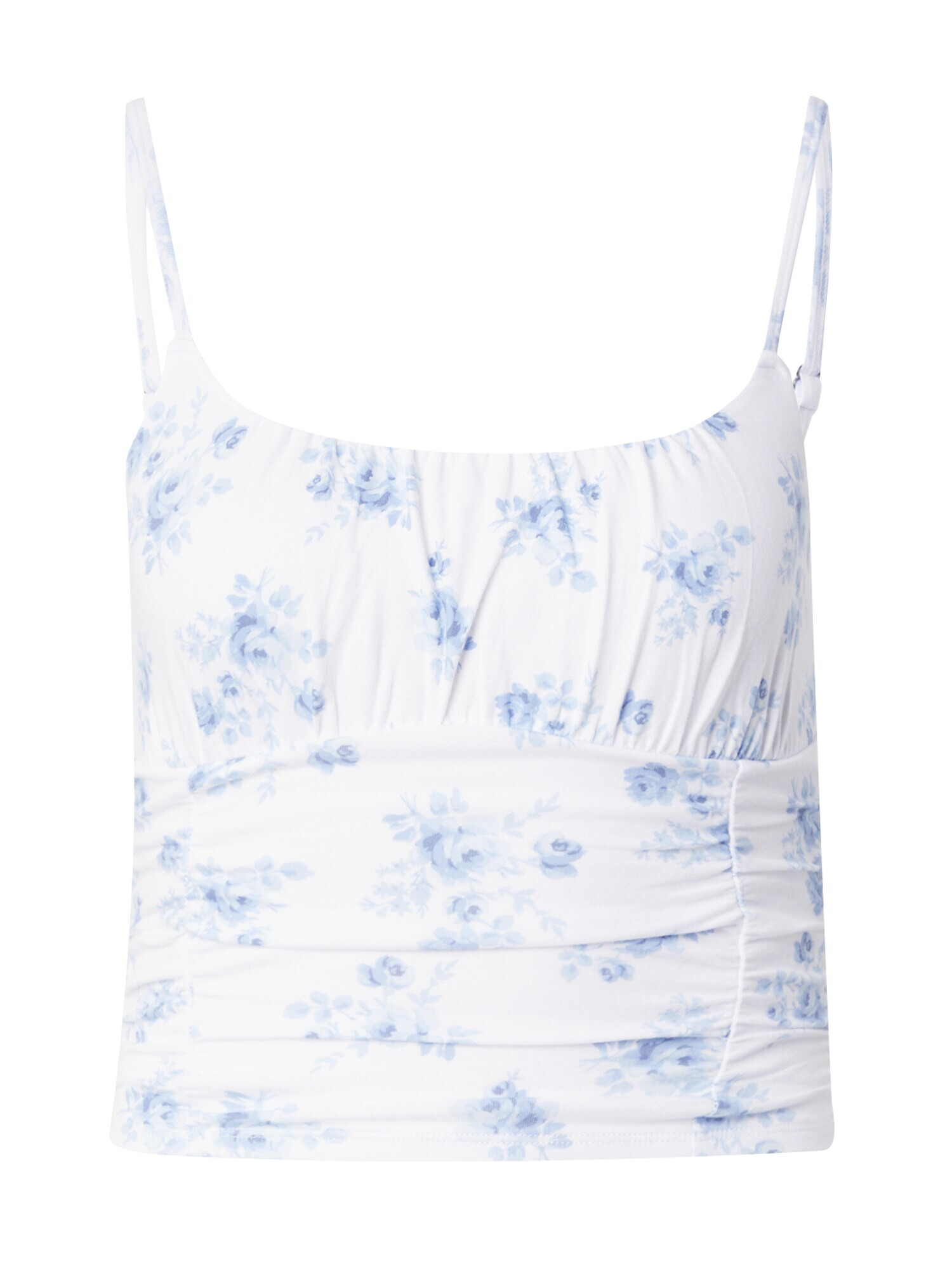 HOLLISTER Top albastru deschis / alb - Pled.ro