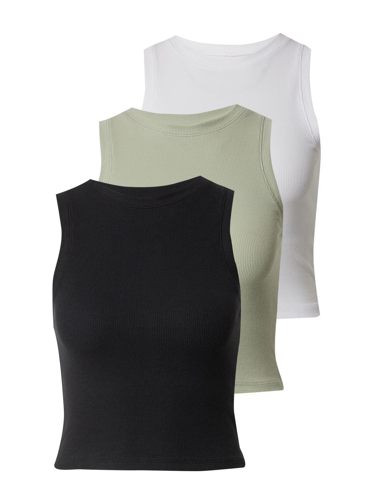 HOLLISTER Top oliv / negru / alb - Pled.ro