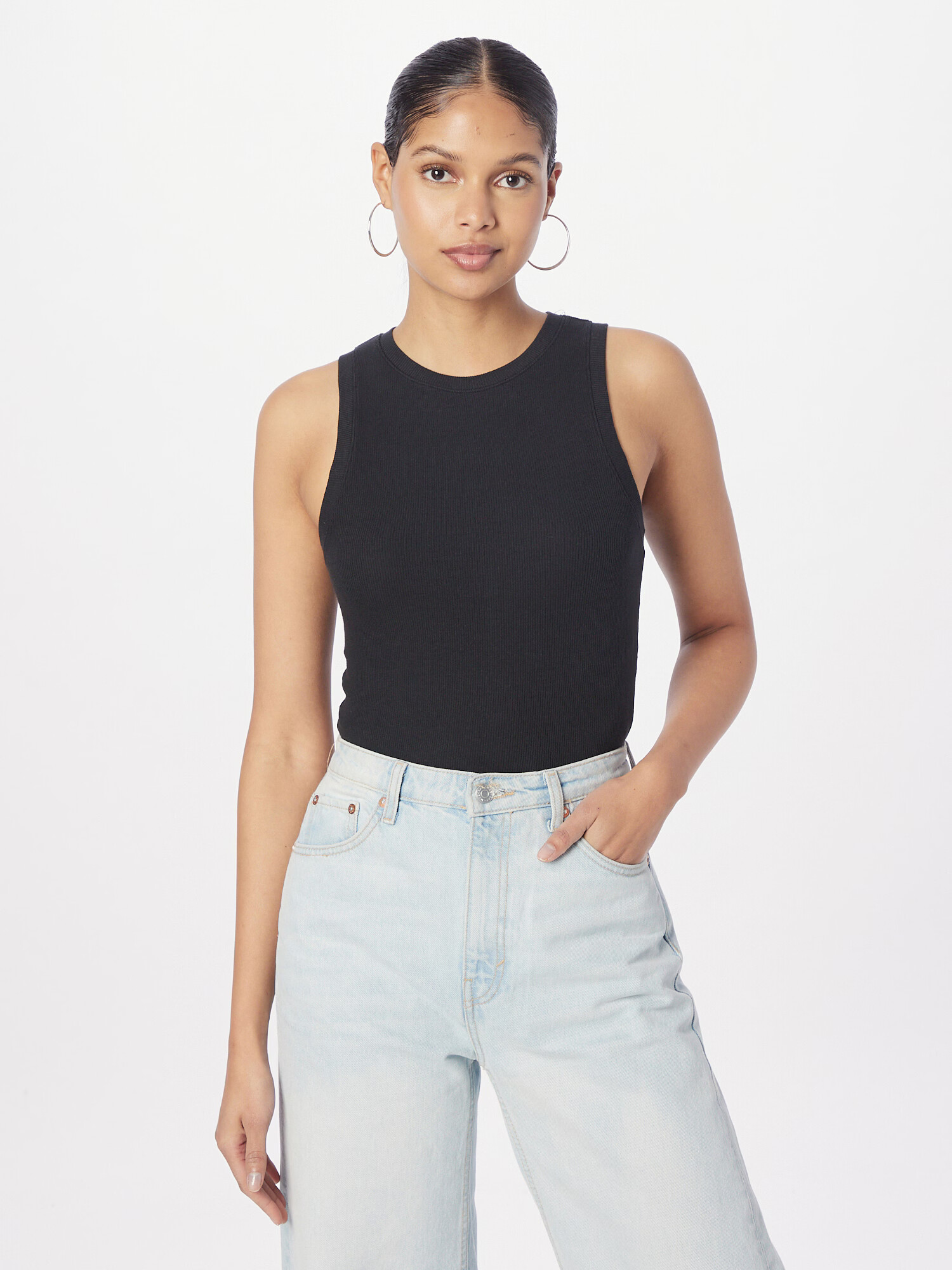 HOLLISTER Top oliv / negru / alb - Pled.ro