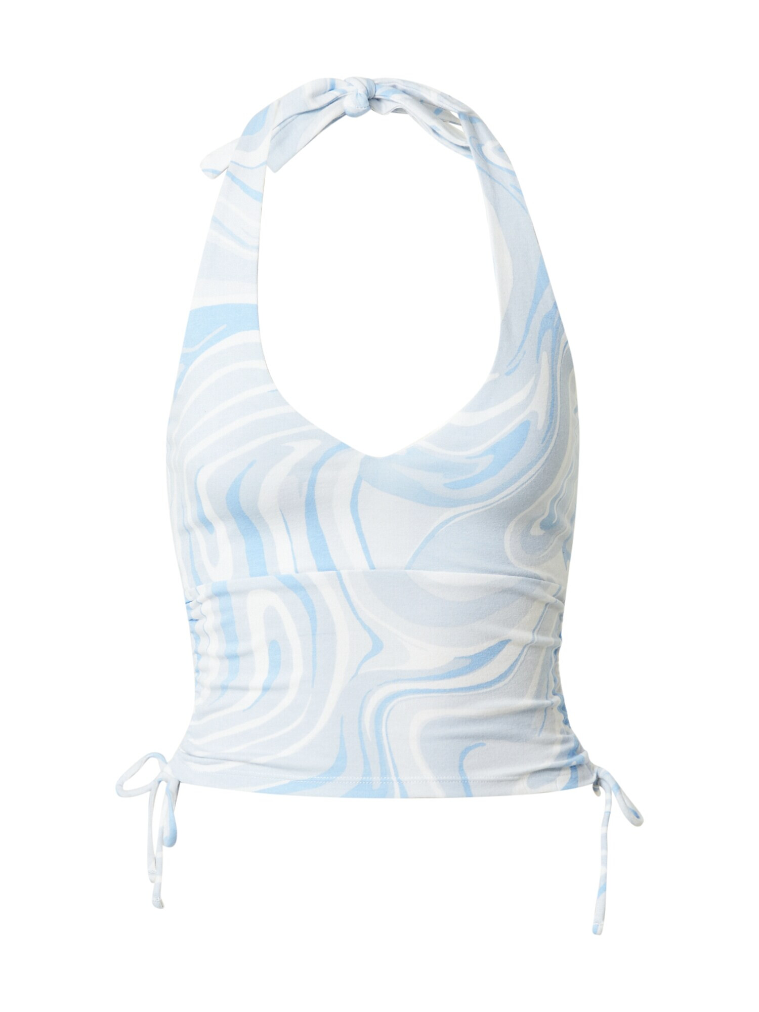 HOLLISTER Top opal / albastru deschis / alb - Pled.ro