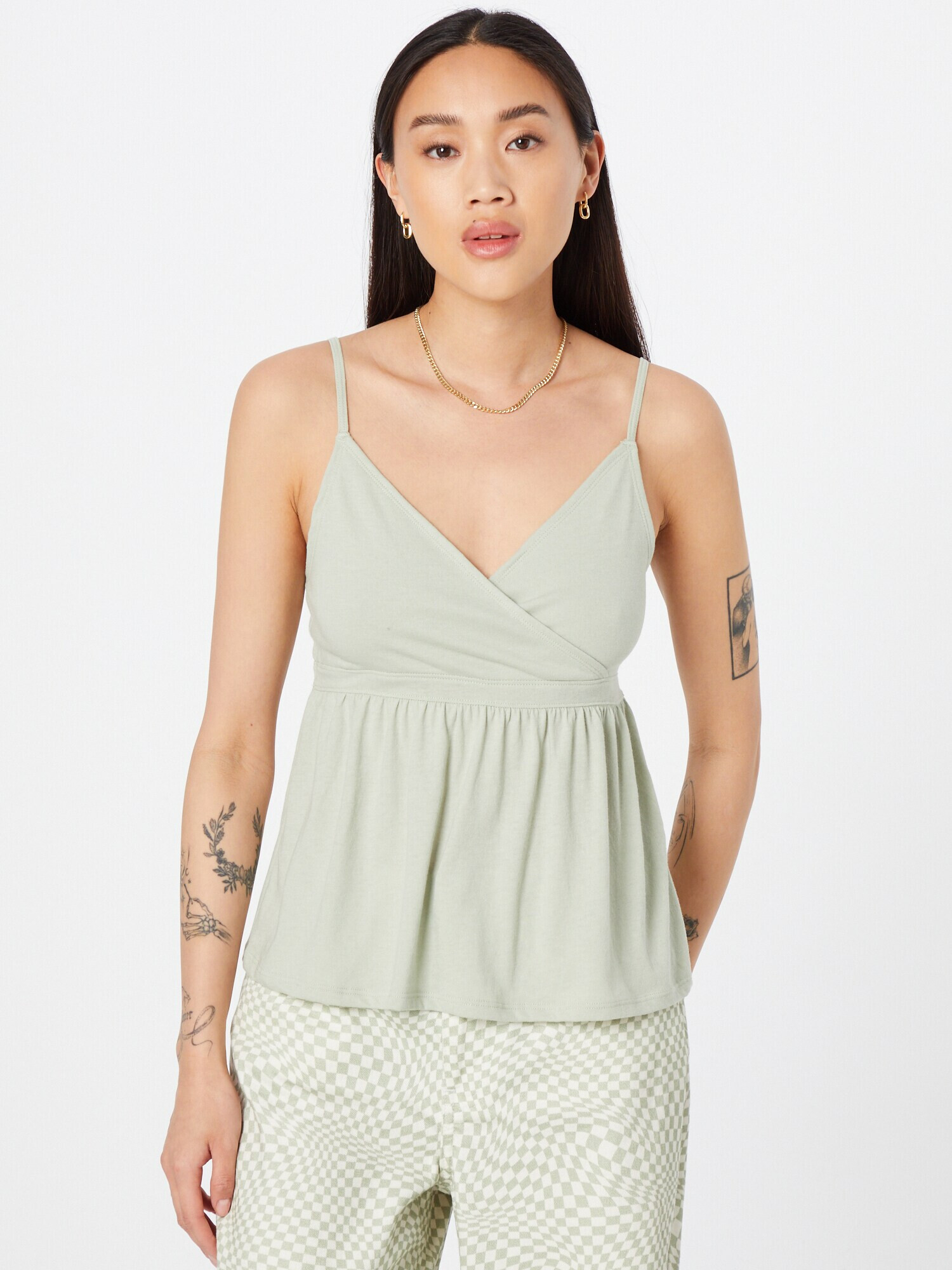 HOLLISTER Top verde mentă - Pled.ro