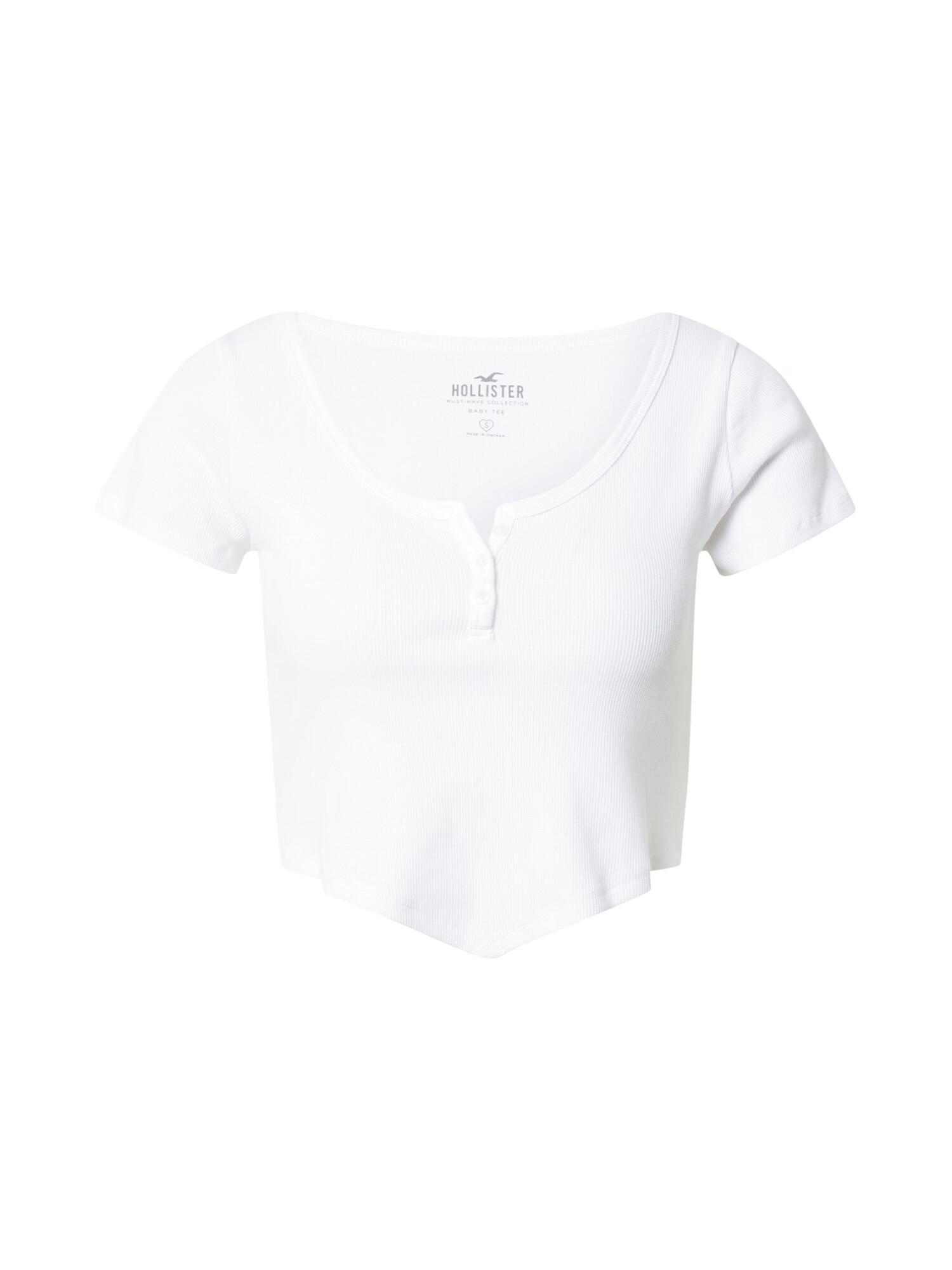 HOLLISTER Tricou alb - Pled.ro