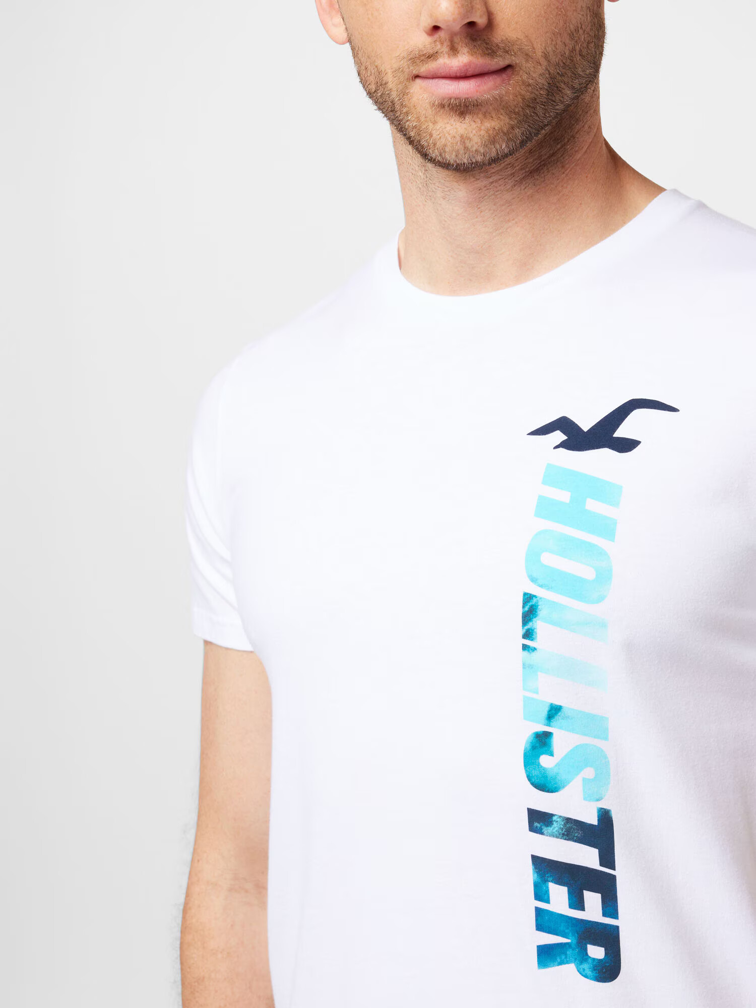 HOLLISTER Tricou alb - Pled.ro