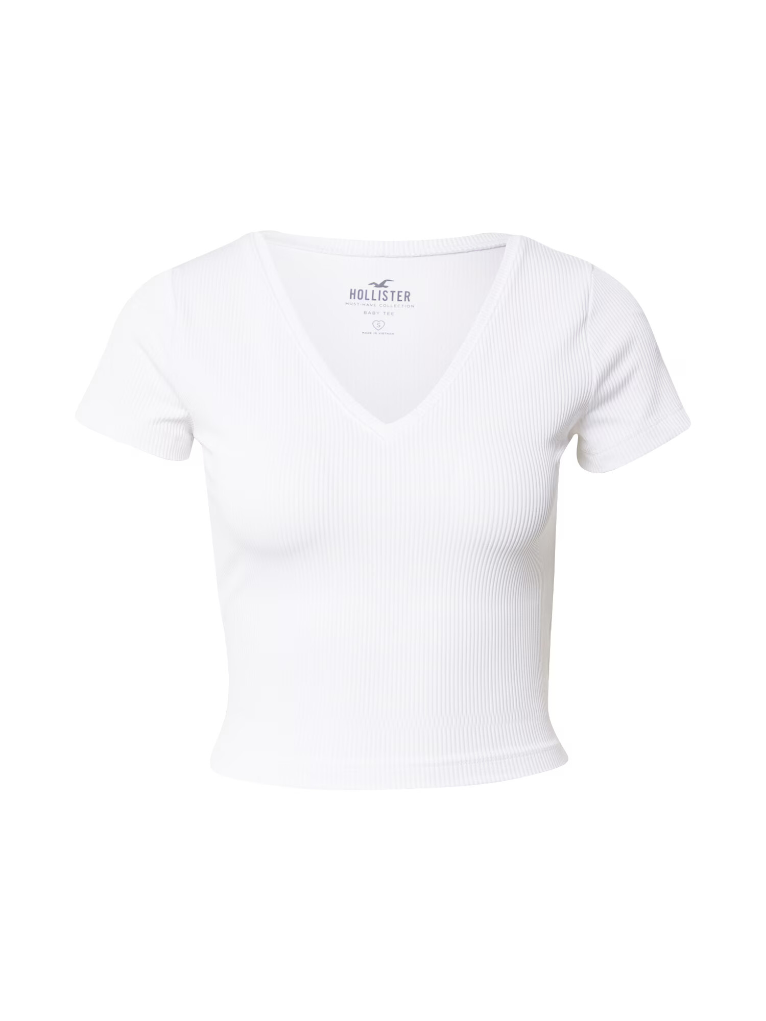 HOLLISTER Tricou alb - Pled.ro