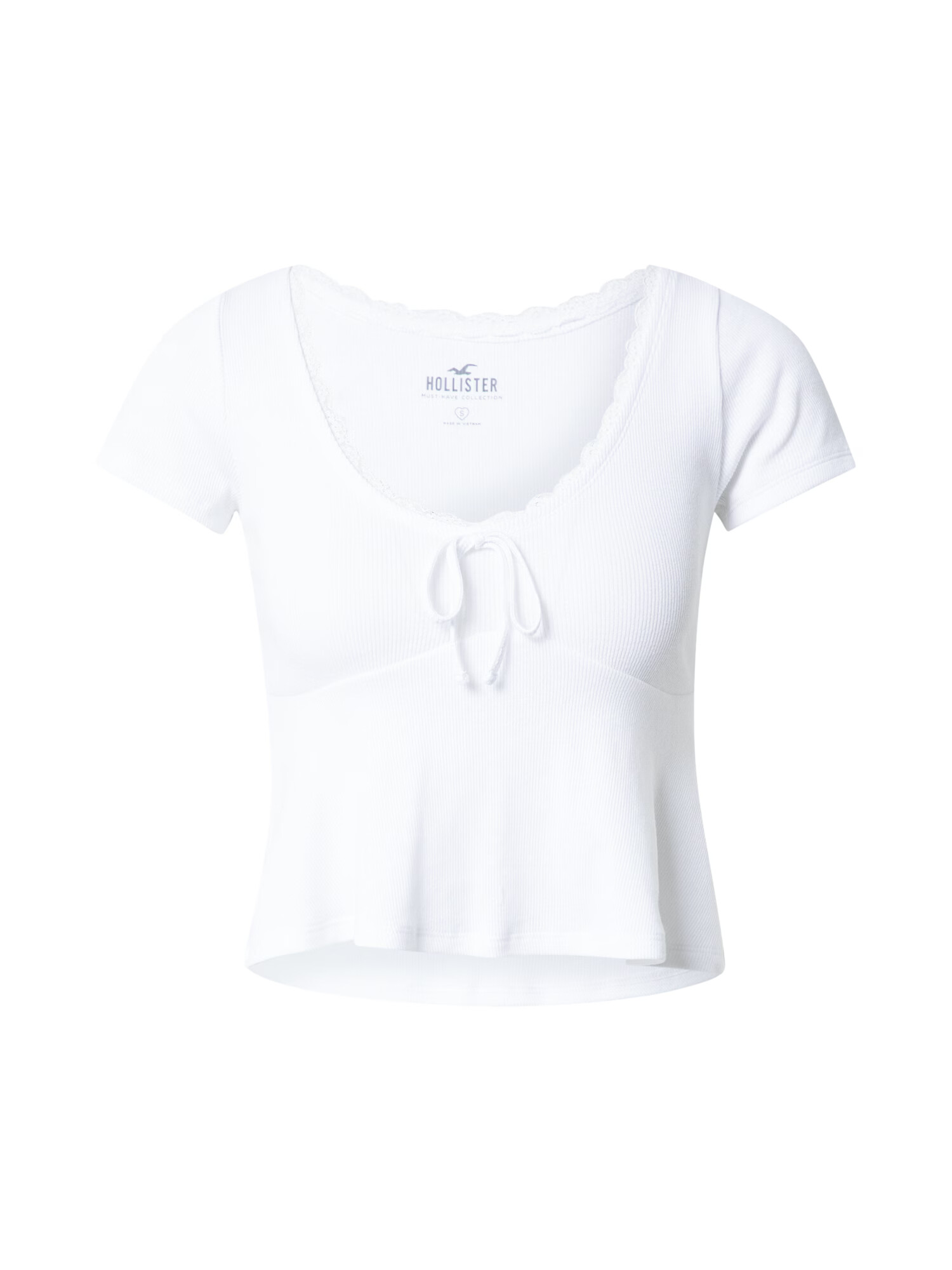 HOLLISTER Tricou alb - Pled.ro