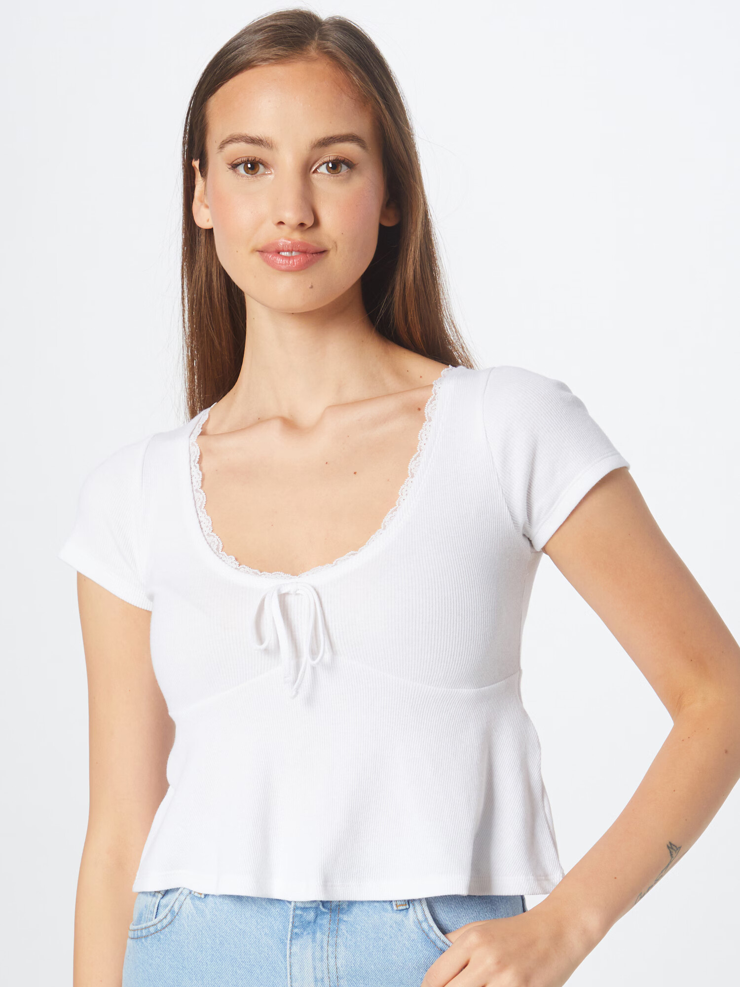 HOLLISTER Tricou alb - Pled.ro