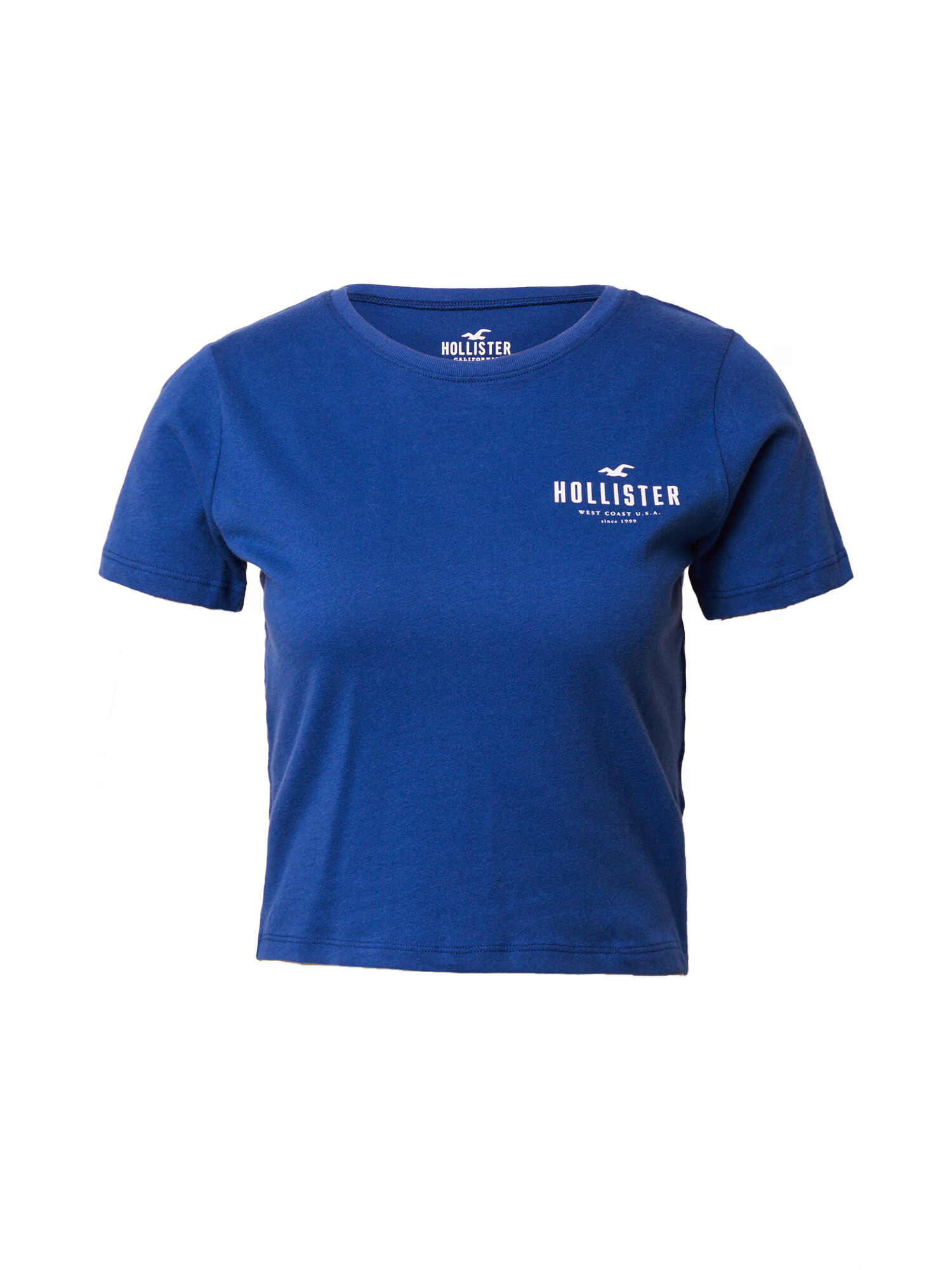 HOLLISTER Tricou albastru / alb - Pled.ro