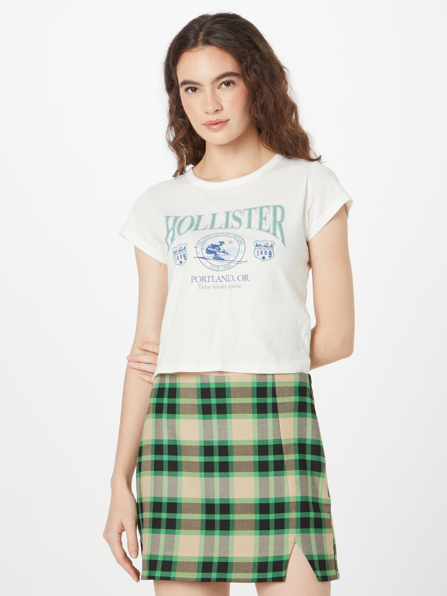 HOLLISTER Tricou albastru / albastru deschis / alb - Pled.ro