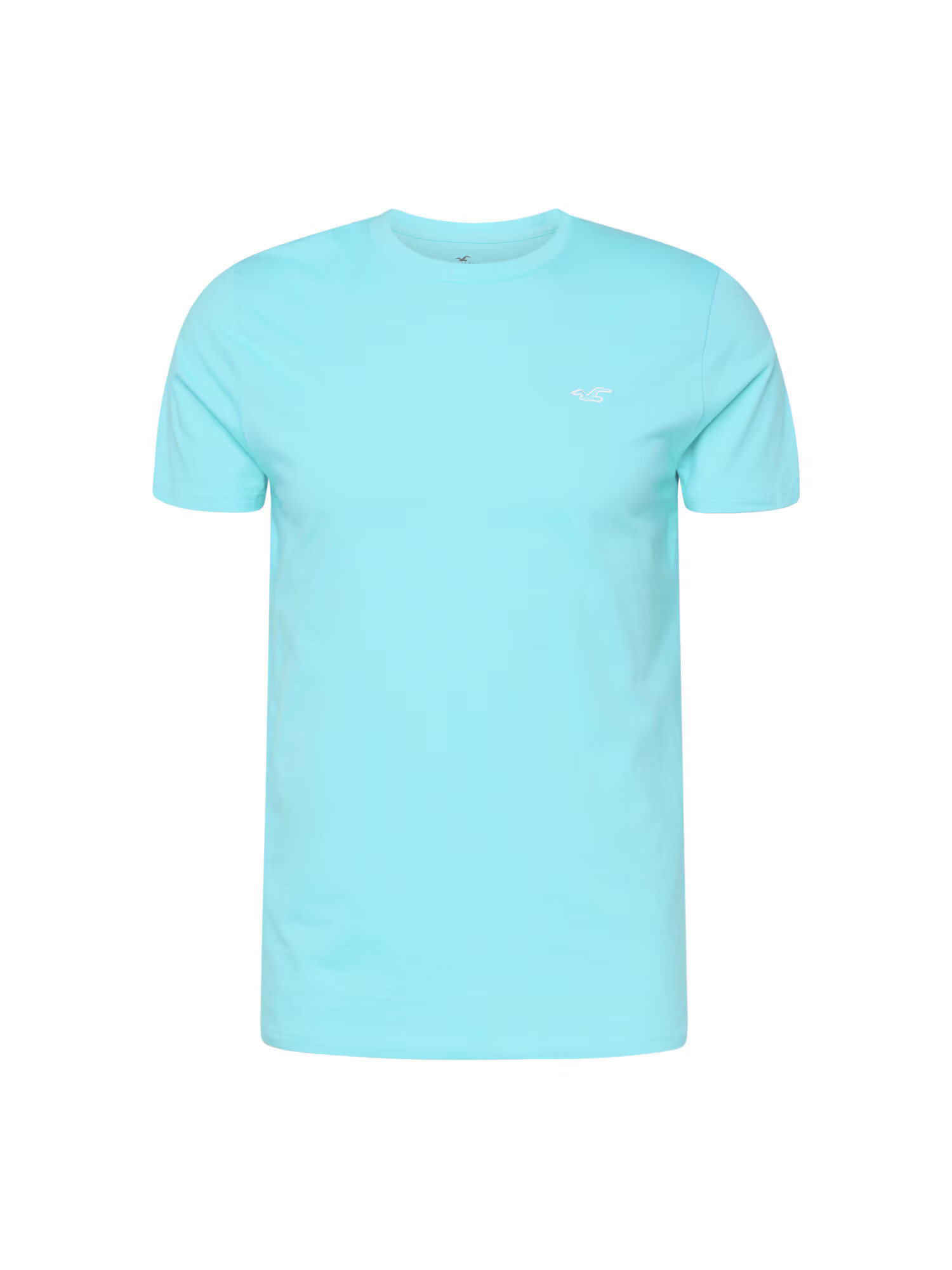 HOLLISTER Tricou albastru aqua / alb - Pled.ro