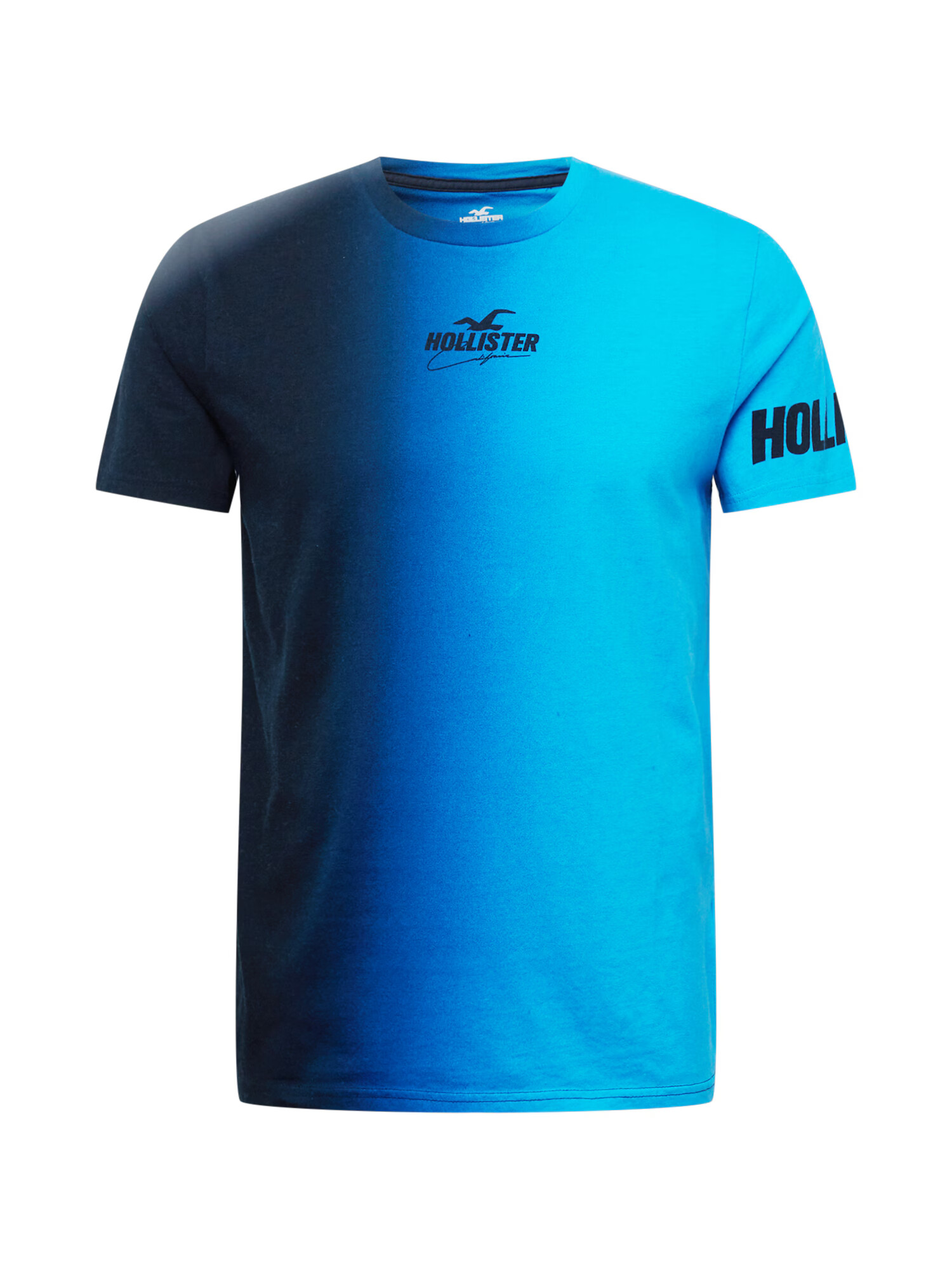 HOLLISTER Tricou albastru aqua / albastru închis - Pled.ro