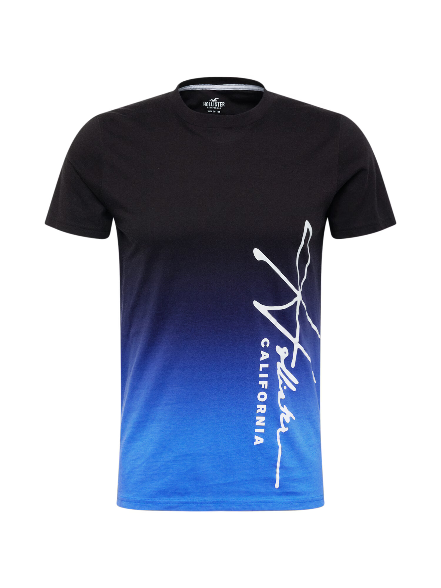 HOLLISTER Tricou albastru / bleumarin / alb - Pled.ro