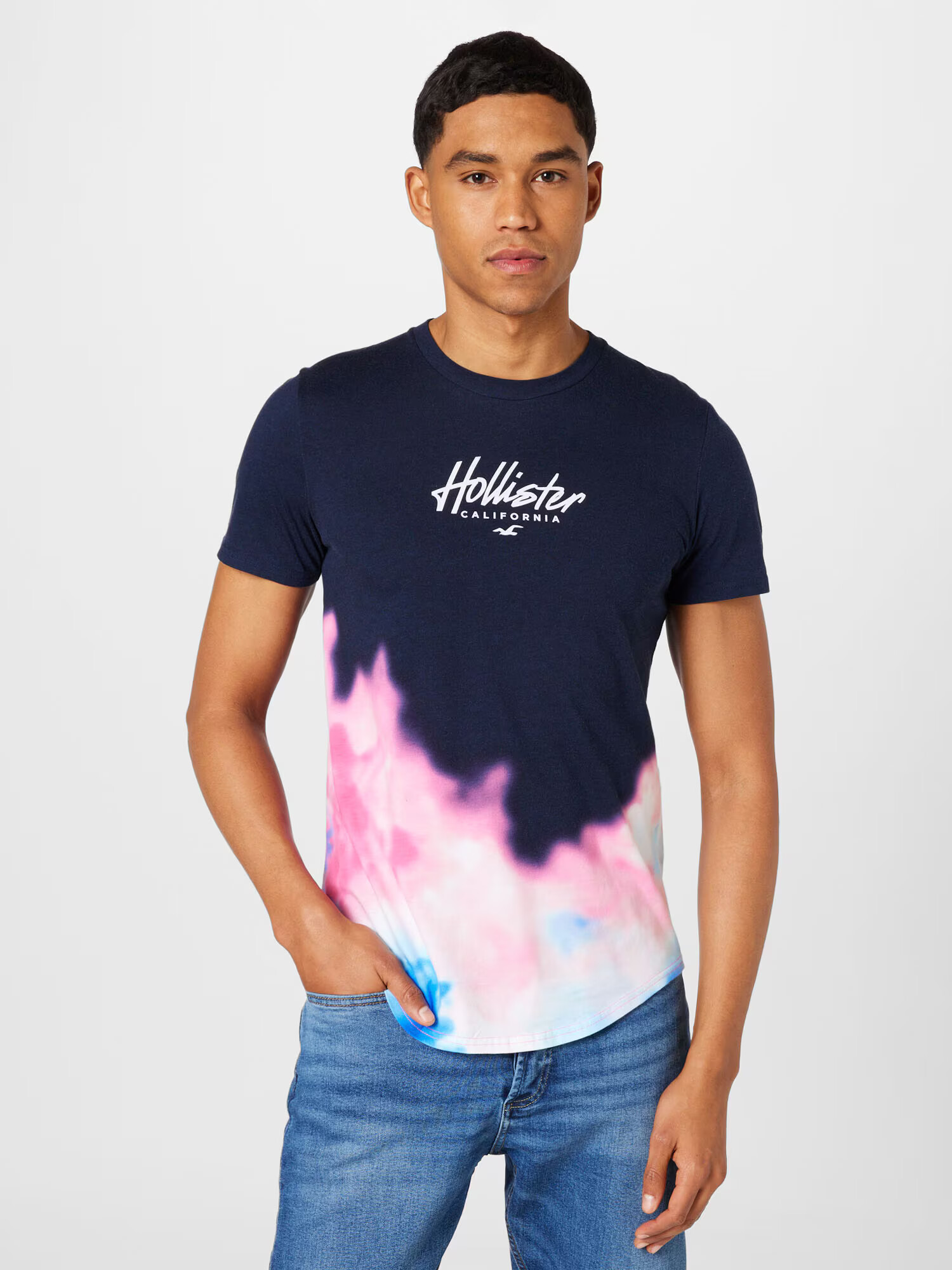 HOLLISTER Tricou albastru / bleumarin / mov orhidee / alb - Pled.ro