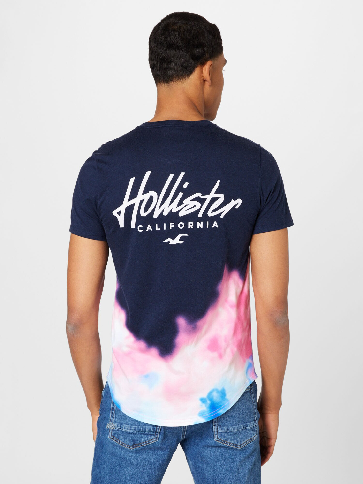 HOLLISTER Tricou albastru / bleumarin / mov orhidee / alb - Pled.ro