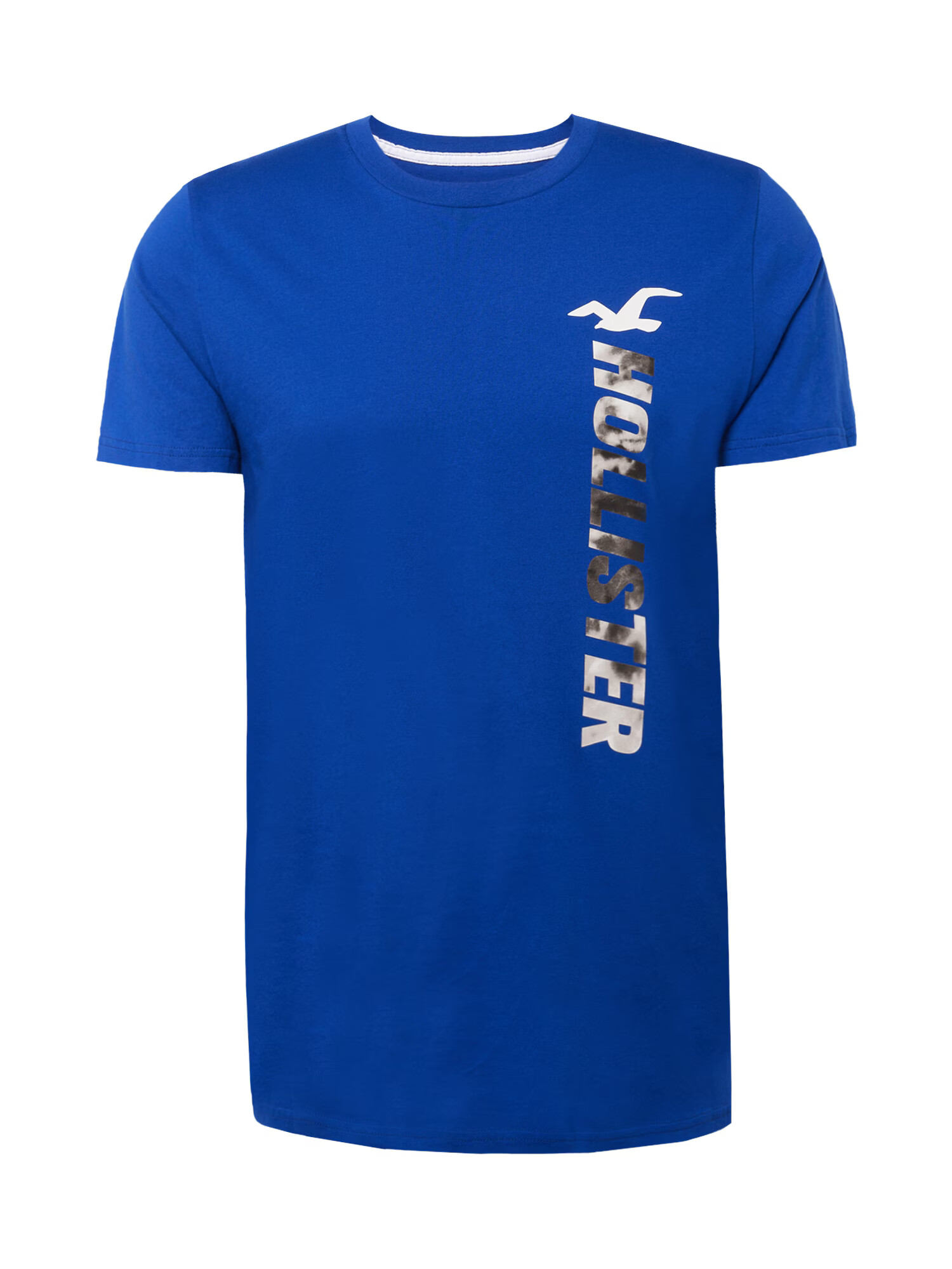 HOLLISTER Tricou albastru cobalt / negru / alb - Pled.ro