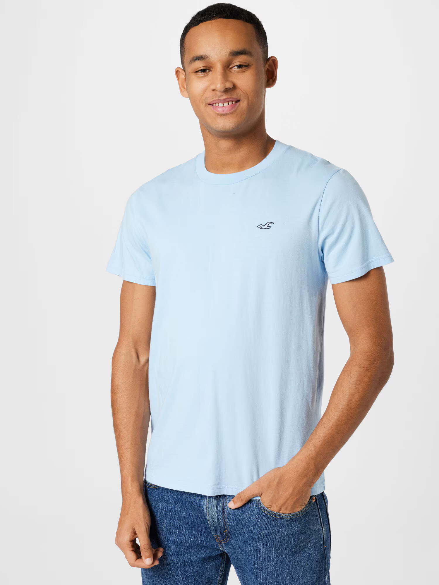 HOLLISTER Tricou albastru deschis / kaki / roșu / negru / alb - Pled.ro