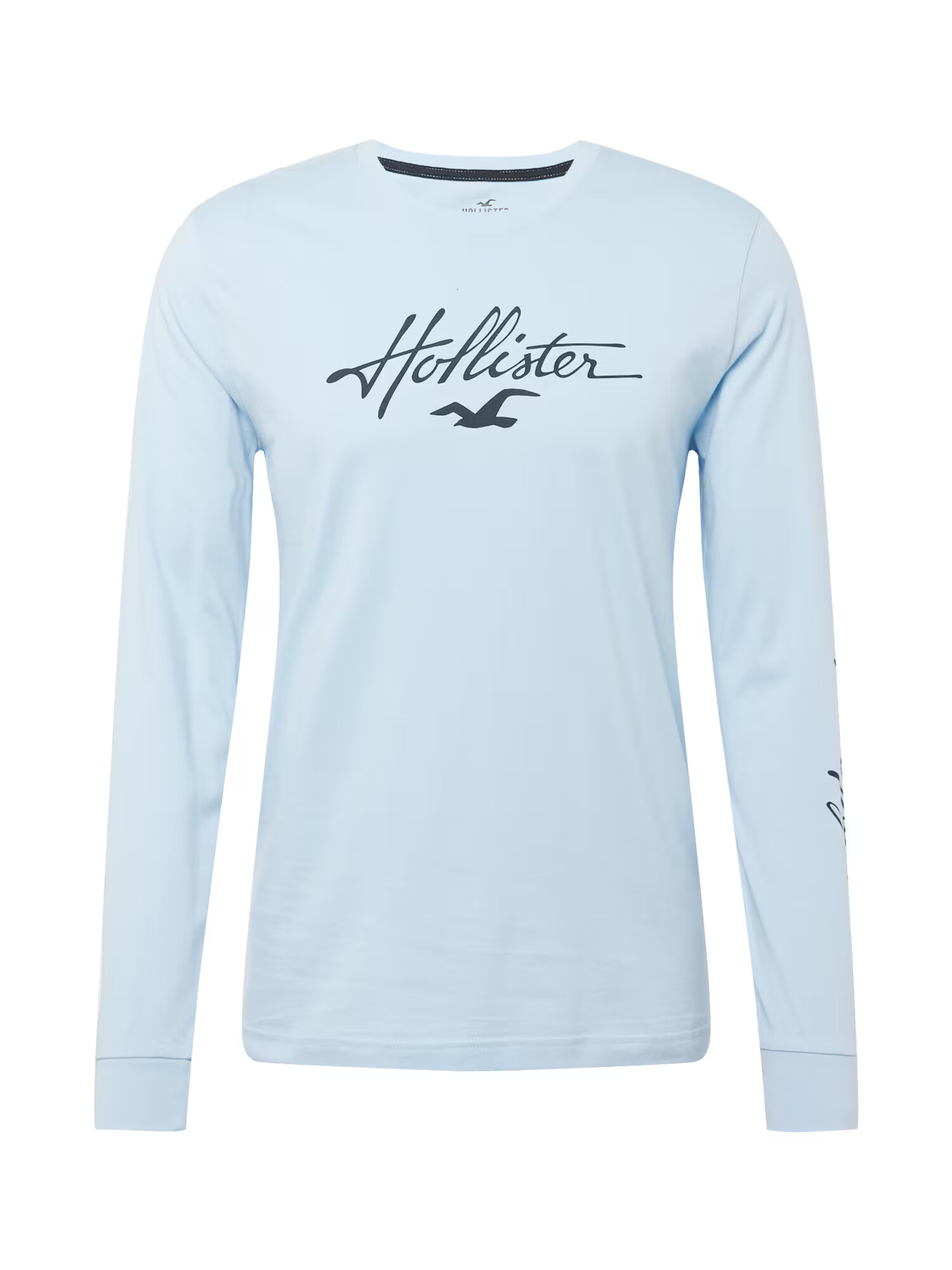 HOLLISTER Tricou albastru deschis / verde petrol - Pled.ro